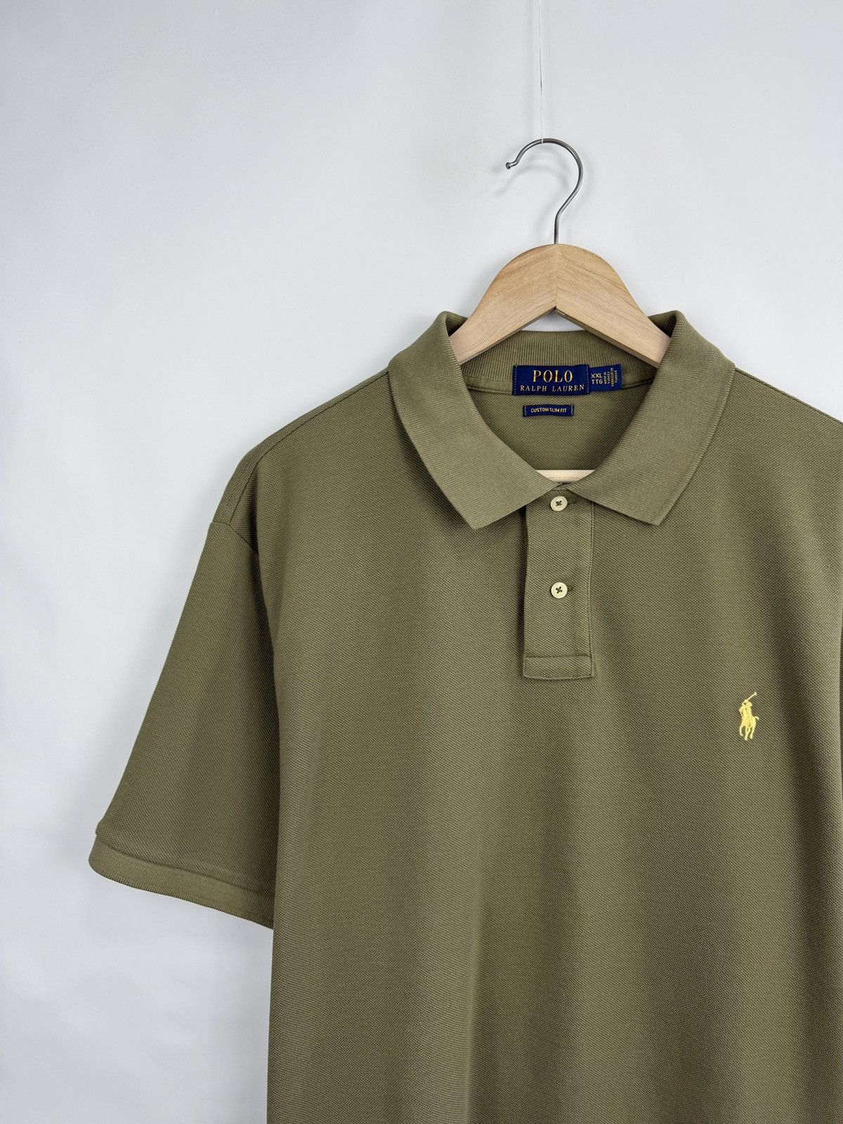 Polo Ralph Lauren 🇺🇸 Polo Ralph Lauren Custom Slim Fit Polo T-Shirt Rare Retro Size US XXL / EU 58 / 5 - 5 Thumbnail