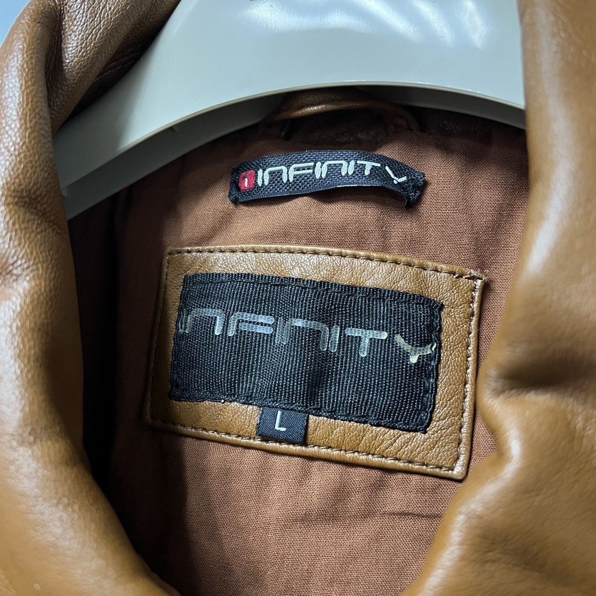 Vintage Leather Jacket Men Infinity Brown Bomber Nappa Leather Size US L / EU 52-54 / 3 - 12 Thumbnail