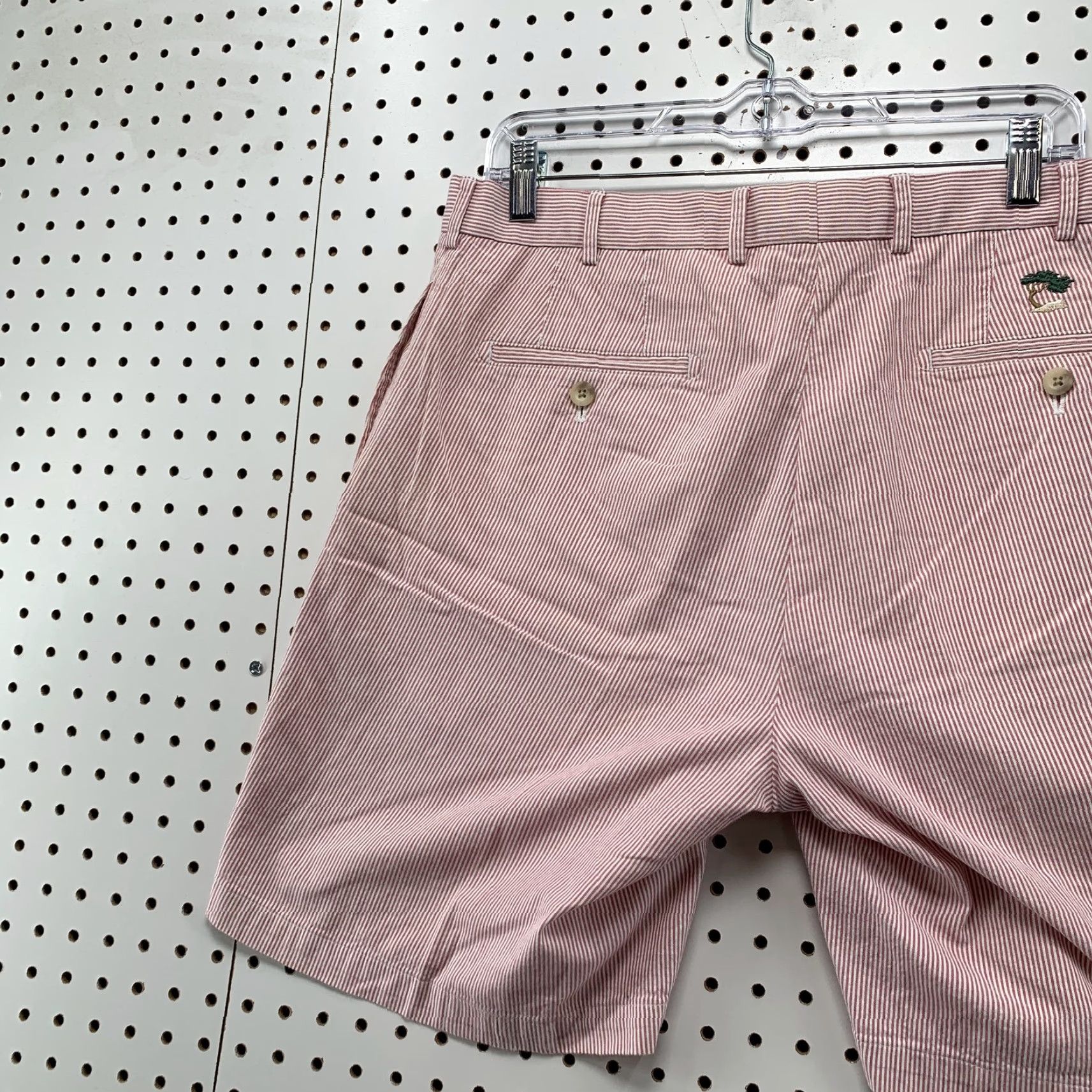 Peter Millar Peter Millar Pink Striped Chino Golf Shorts Mens Size 35 Regular Fit Size US 35 - 6 Thumbnail