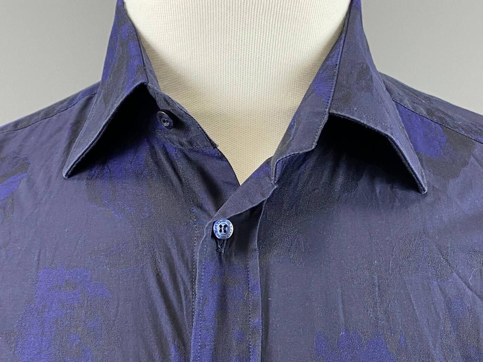 Etro Etro Milano Blue Floral Print Button Down Shirt Size 39 Size US M / EU 48-50 / 2 - 5 Thumbnail