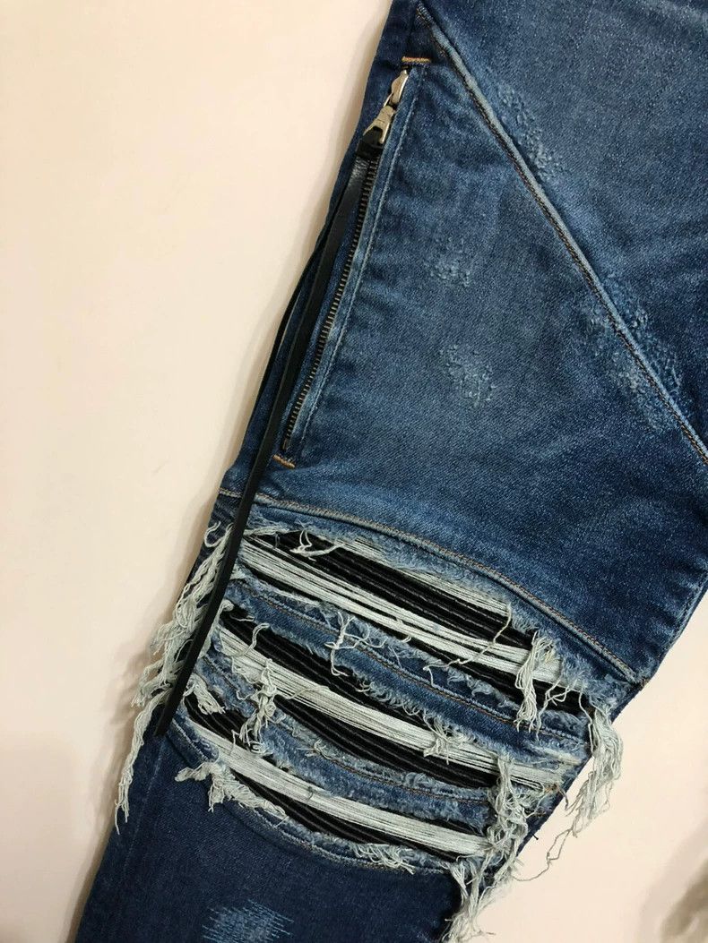 Amiri Amiri MX2 Leather Patch Jeans Size US 30 / EU 46 - 7 Thumbnail