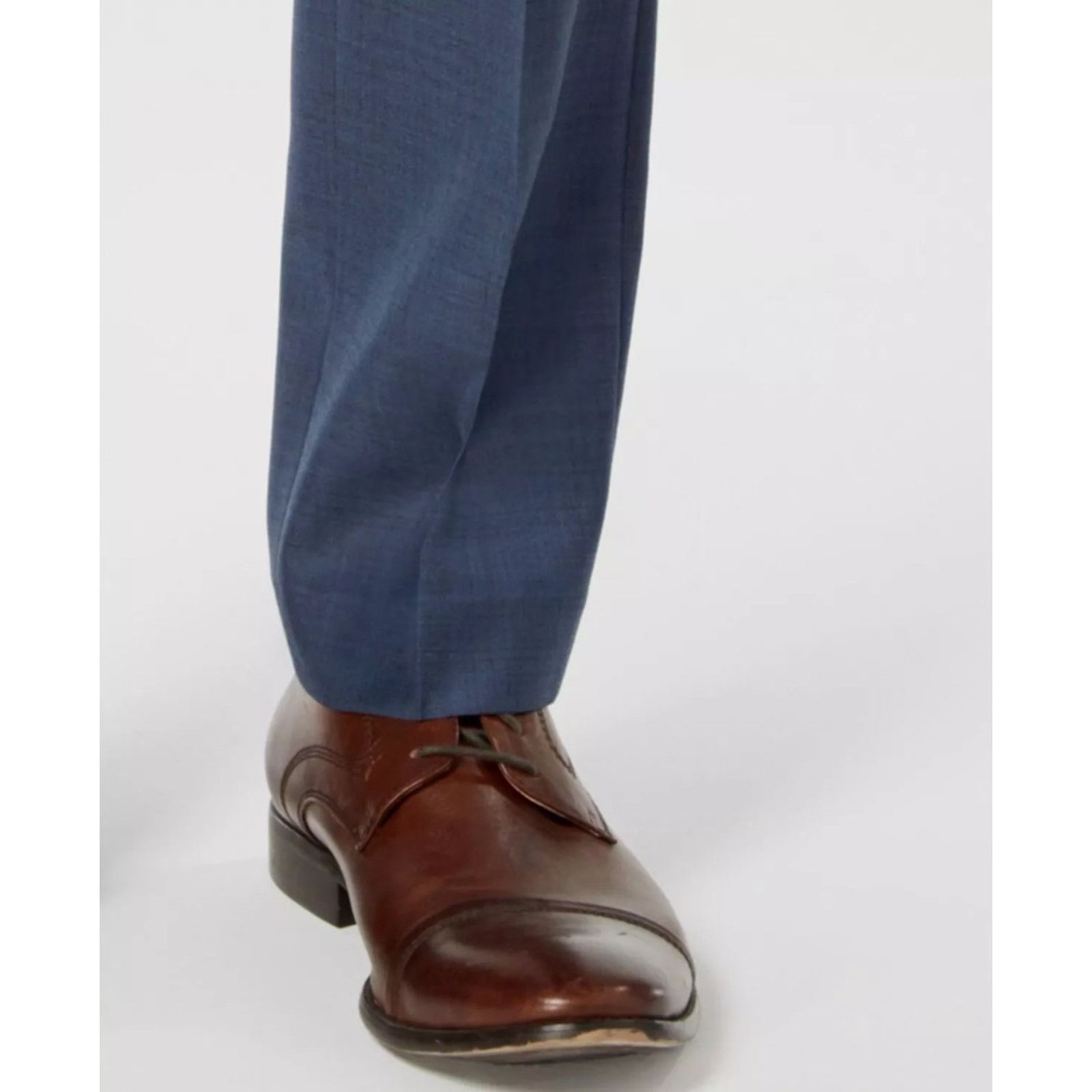 Calvin Klein Calvin Klein Men's Solid Blue Wool Dress Pants Size 32W 30L Size US 32 / EU 48 - 5 Thumbnail