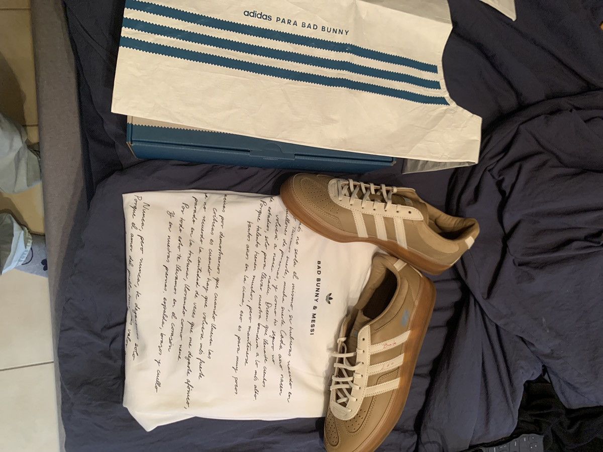 Adidas Bad Bunny X Messi Gazelle Size US 12 / EU 45 - 2 Thumbnail