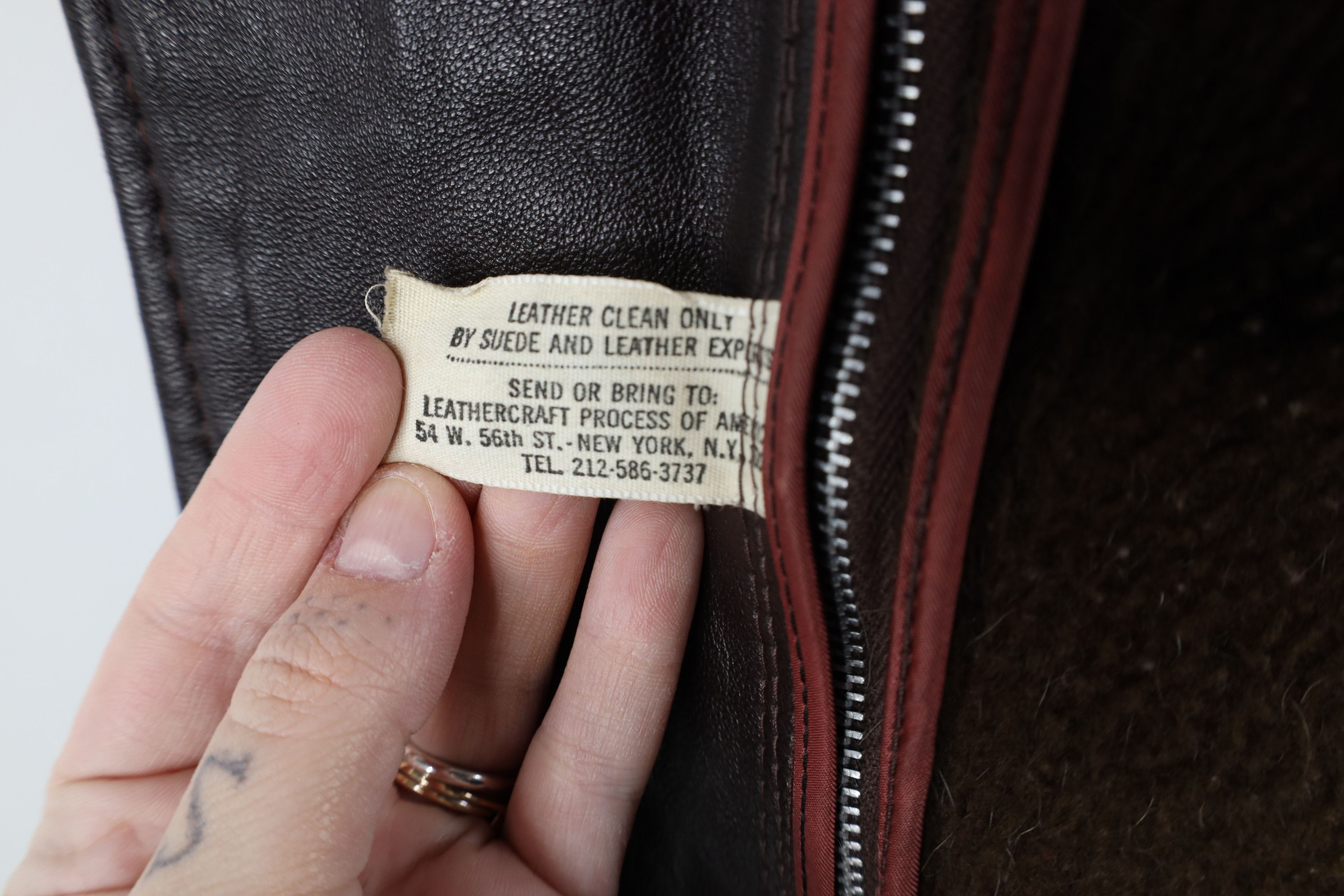 Vintage Vintage 60s 70s Streetwear Leather Double Breasted Jacket Size US L / EU 52-54 / 3 - 9 Thumbnail
