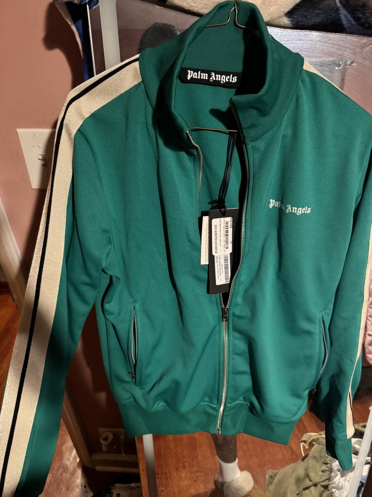 Palm Angels Green Palm Angels Classic Logo Track Jacket Size US S / EU 44-46 / 1 - 2 Thumbnail