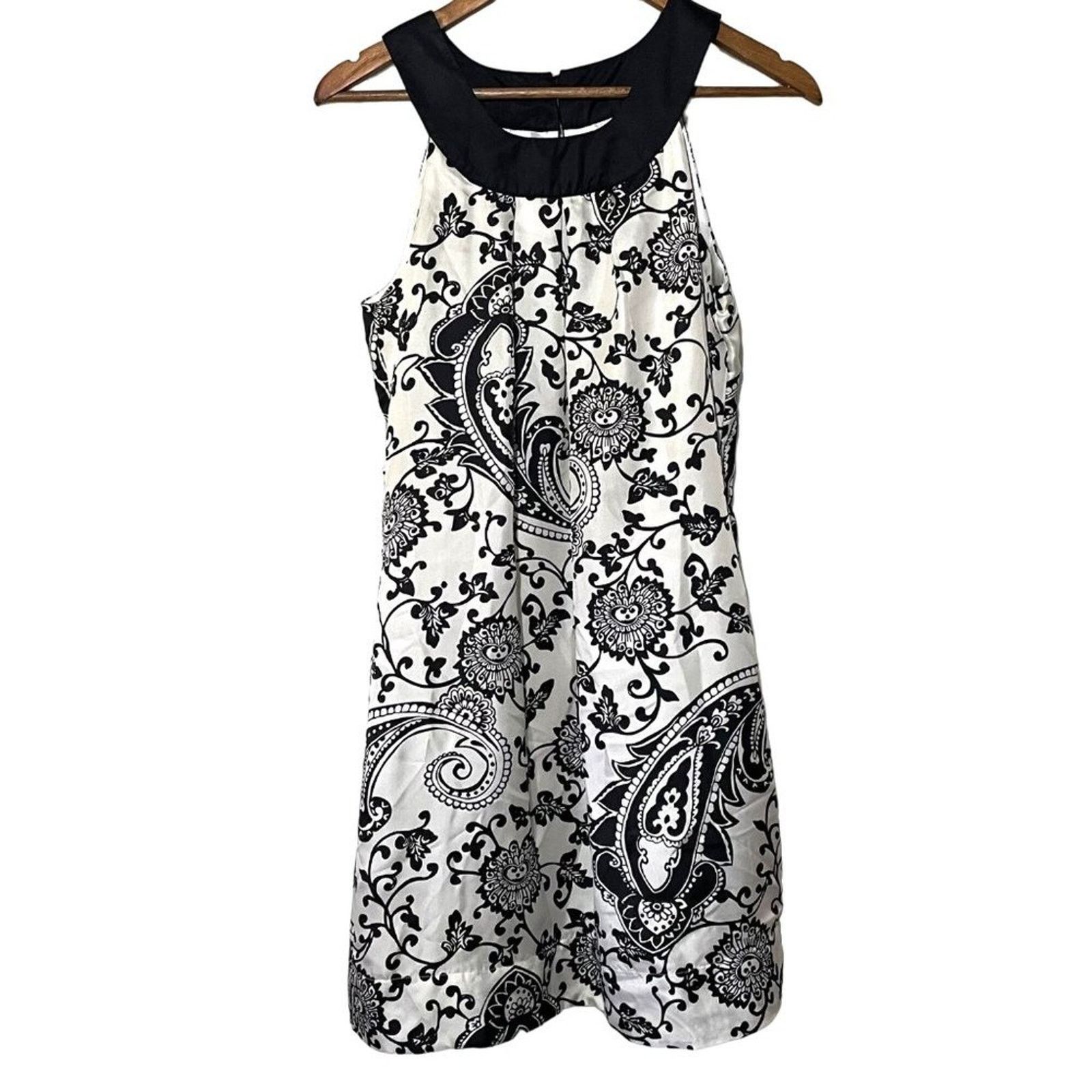 White House Black Market White House Black Market Silk Paisley Dress Sheath Small Size S / US 4 / IT 40 - 1 Thumbnail