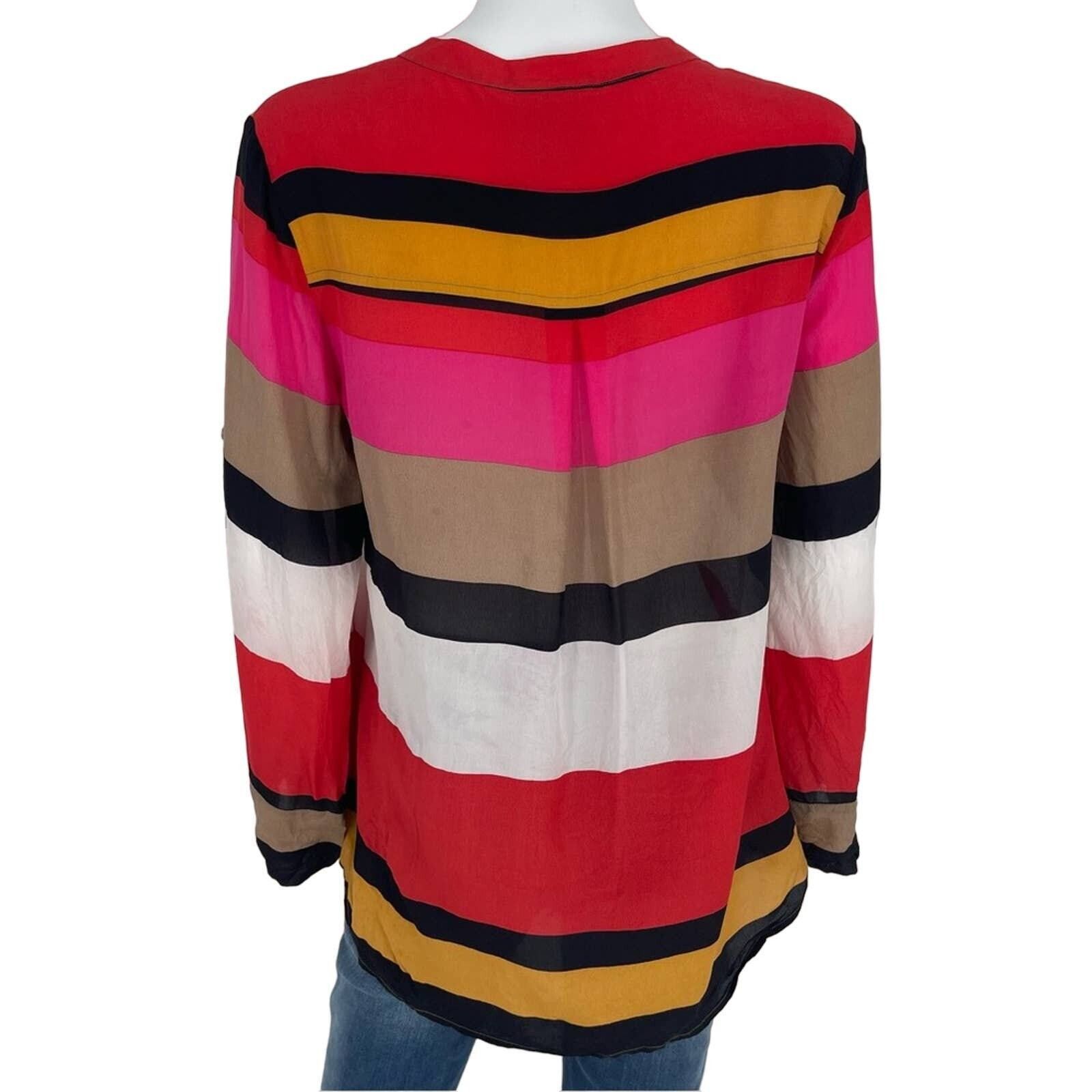 Anthropologie Anthropologie Maeve Small Button Up Multicolored Striped Size S / US 4 / IT 40 - 4 Thumbnail