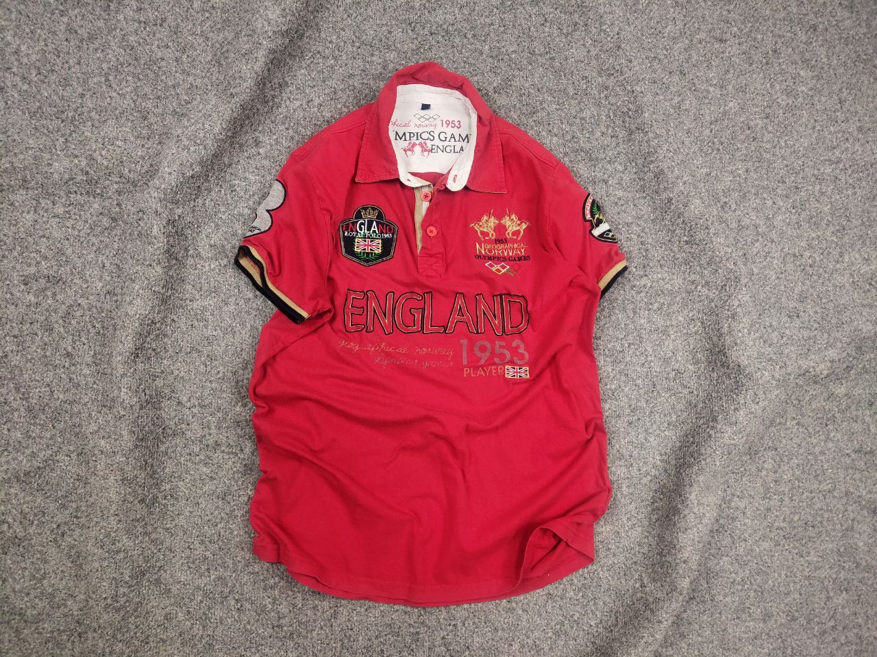 Polo Ralph Lauren Vintage 90's geographical norway polo shirt Ralph lauren Size US L / EU 52-54 / 3 - 1 Thumbnail
