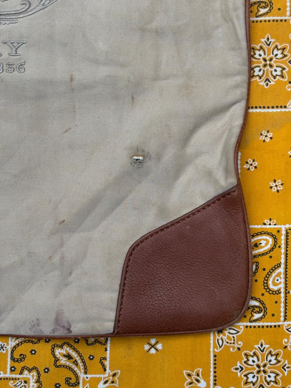 Burberry Vintage BURBERRY Embroidered Tote Bag Leather mix Canvas Size ONE SIZE - 10 Thumbnail