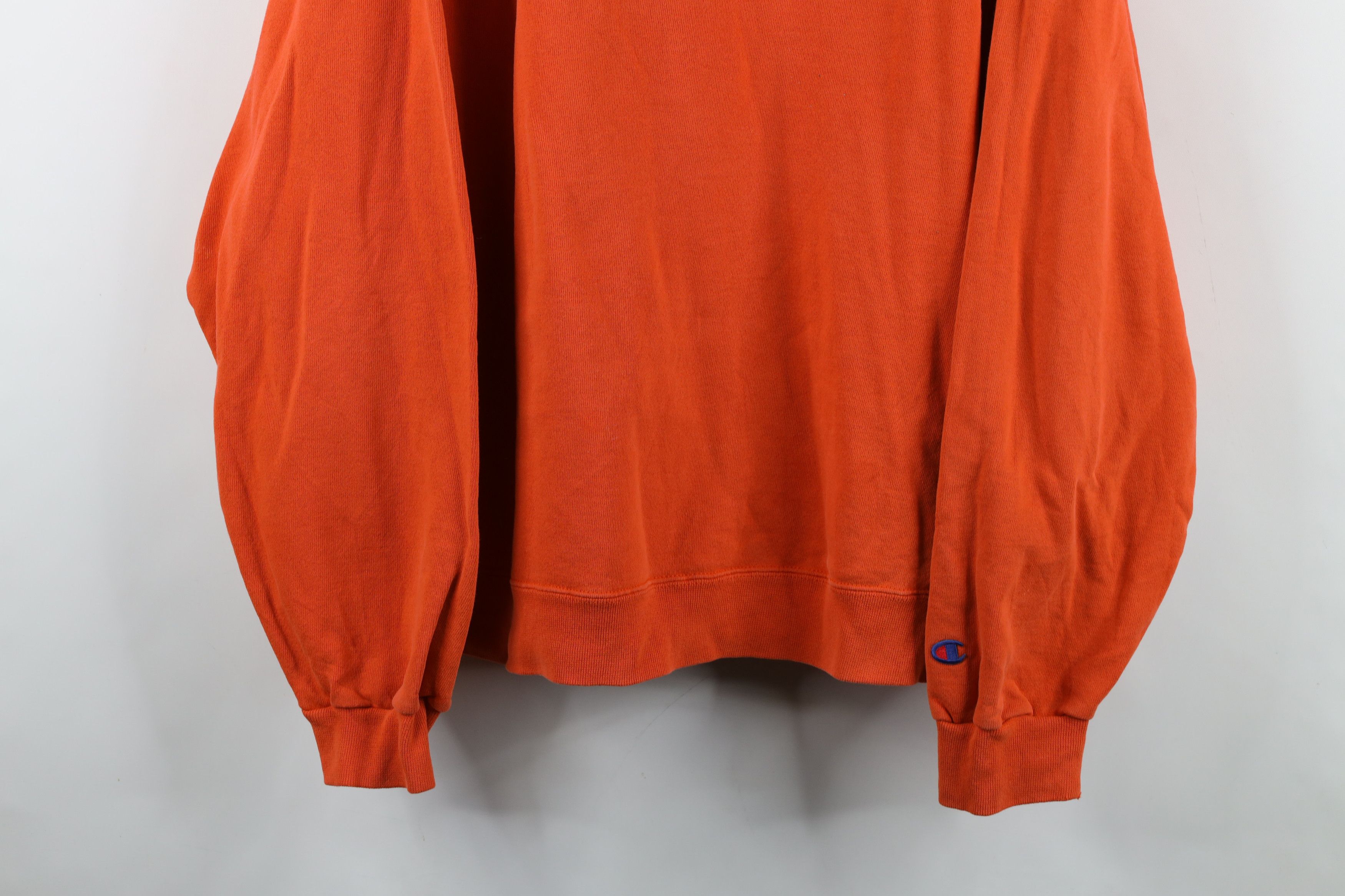 Champion Vintage 90s Champion Monochrome Crewneck Sweatshirt Orange Size US XL / EU 56 / 4 - 3 Thumbnail