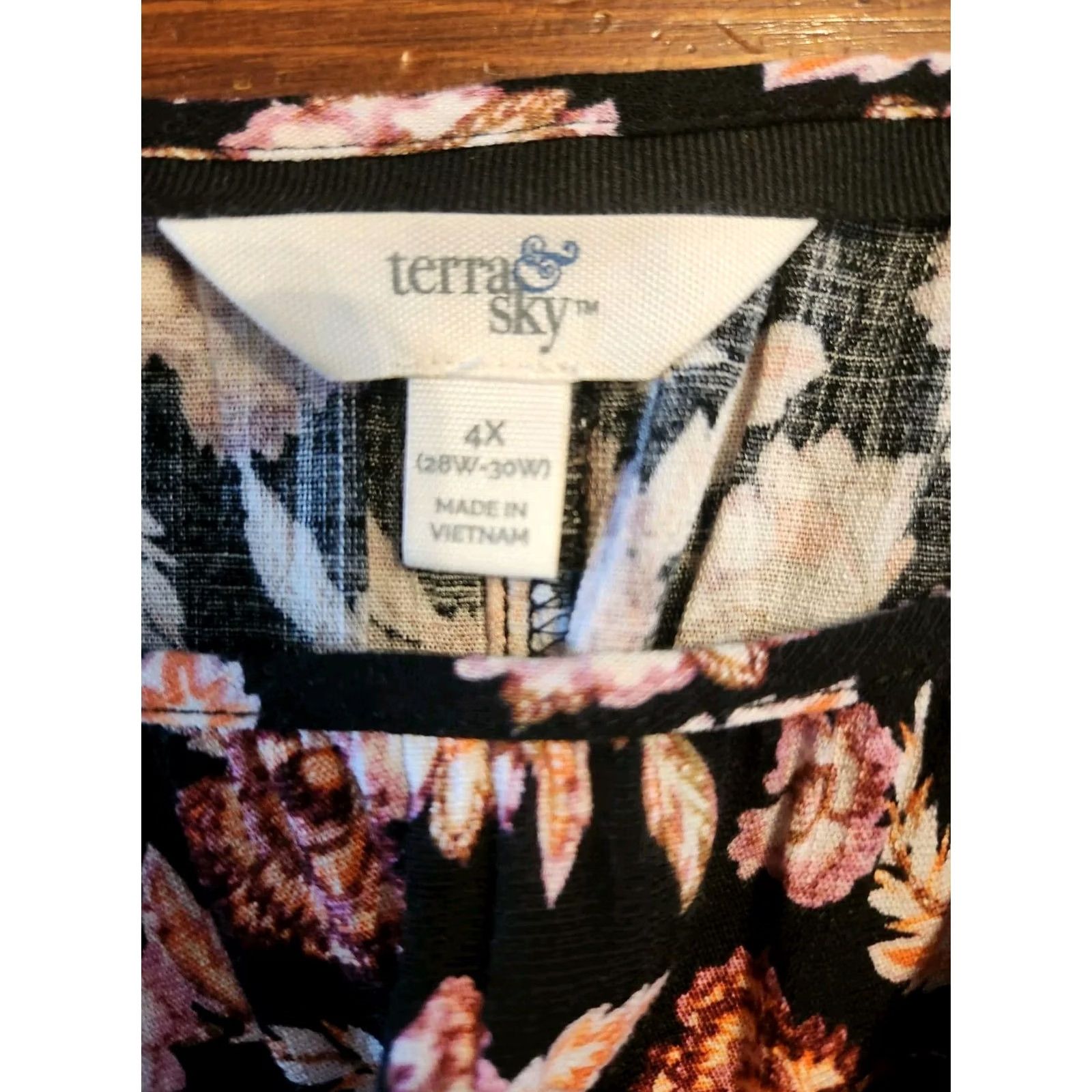 Vintage Terra & Sky Women Top Plus Size 4X Floral Print Balloon Sleeve Paisley Blouse Shirt Size XXL / US 16-18 / IT 52-54 - 5 Thumbnail