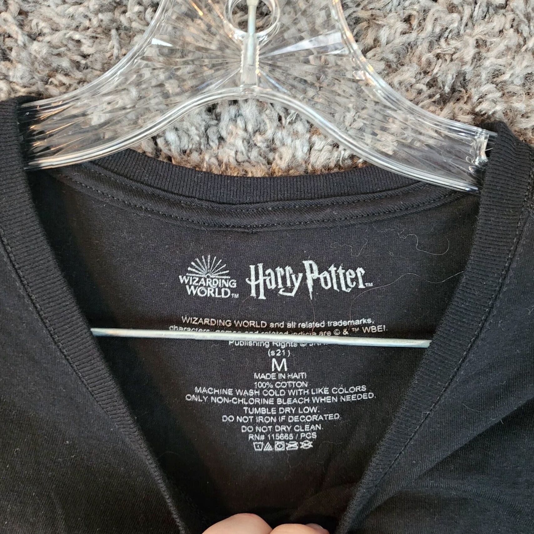 Vintage Harry Potter Tee Womens Black Floral Graphic Short Sleeve Tee Size M Size 32" / US 10 / IT 46 - 4 Thumbnail