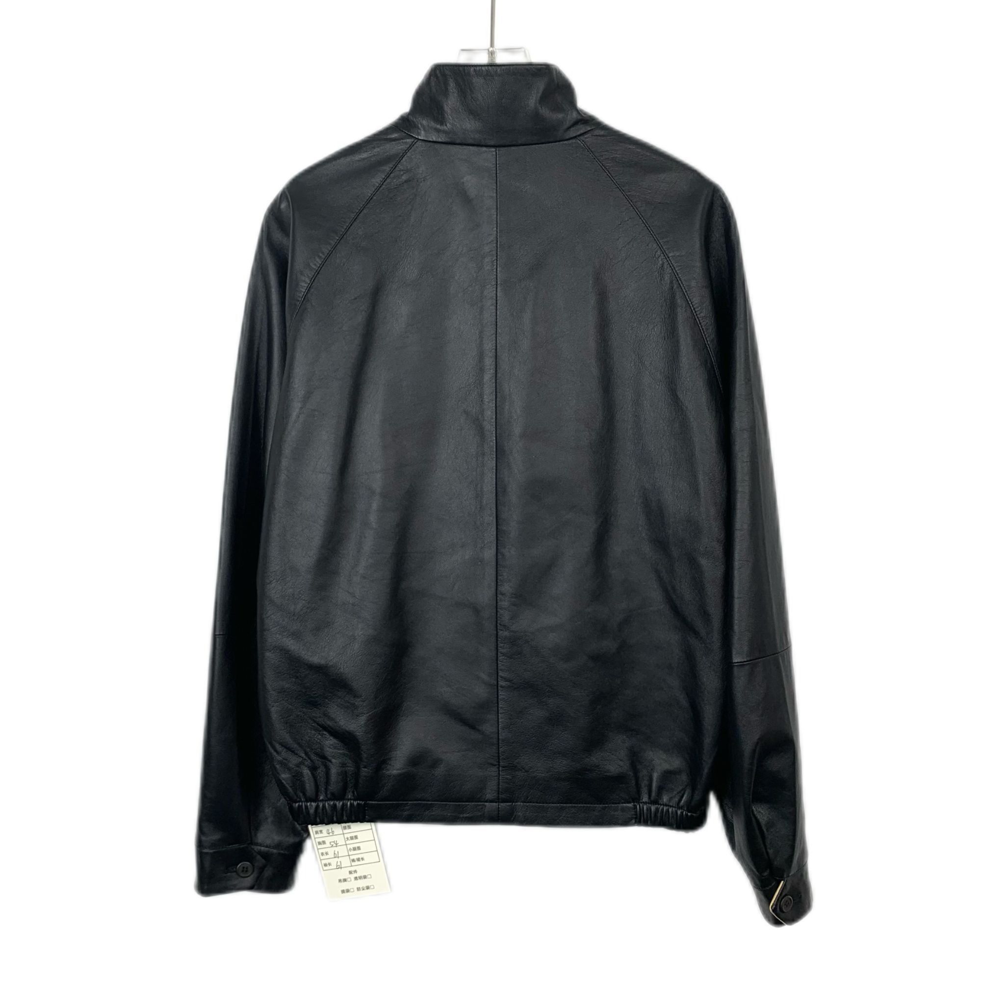 Prada Prada Mens Black Leather Logo Zip Jacket Size 48 100% Sheep Size US M / EU 48-50 / 2 - 8 Thumbnail