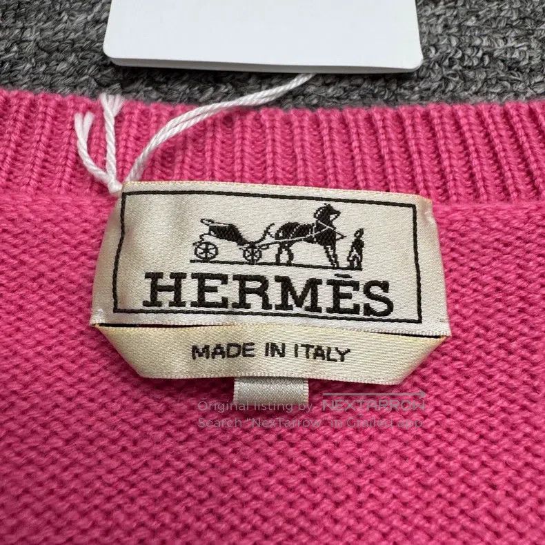Hermes Hermes Jacquard Cashmere Knit Sweater Size US XL / EU 56 / 4 - 2 Thumbnail