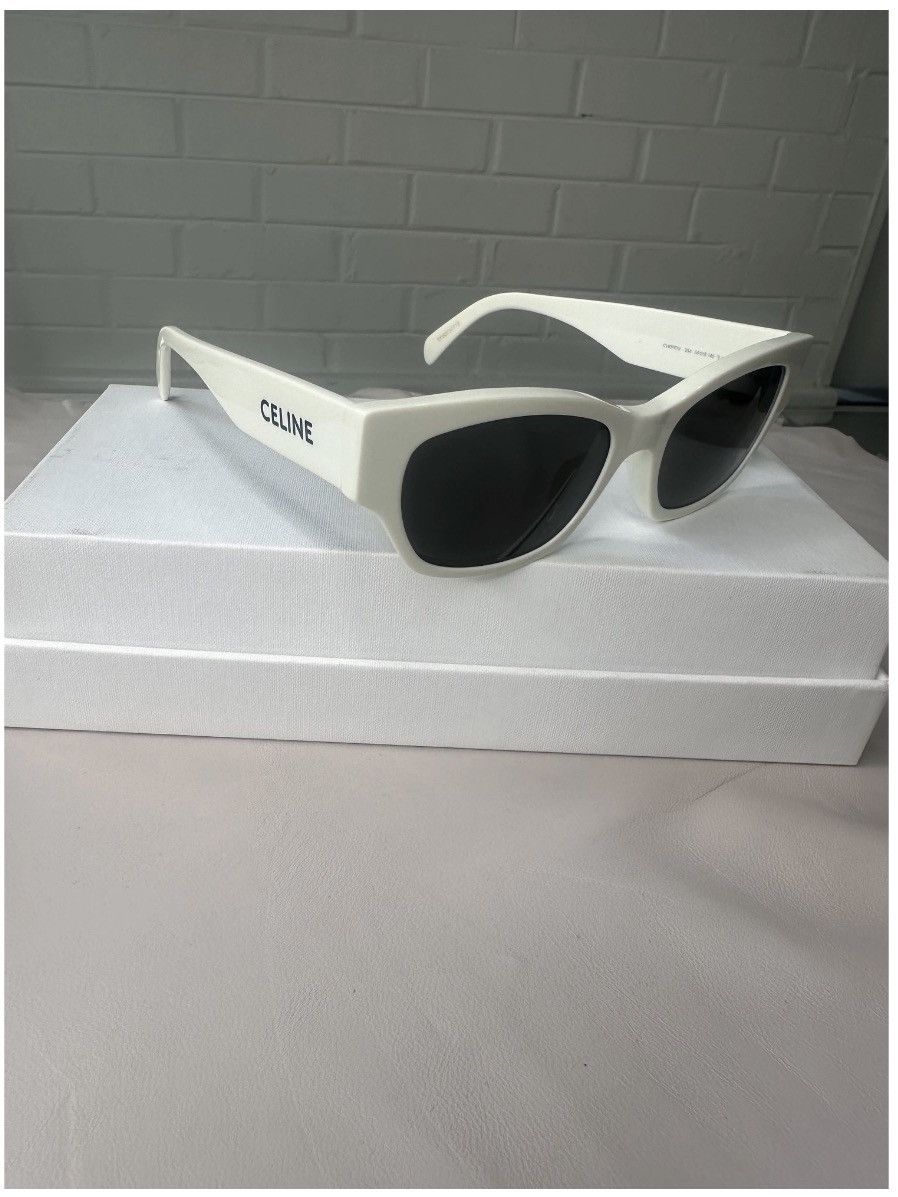 Celine Authentic Celine White Sunglasses & Case with strap 💖 Size ONE SIZE - 12 Thumbnail