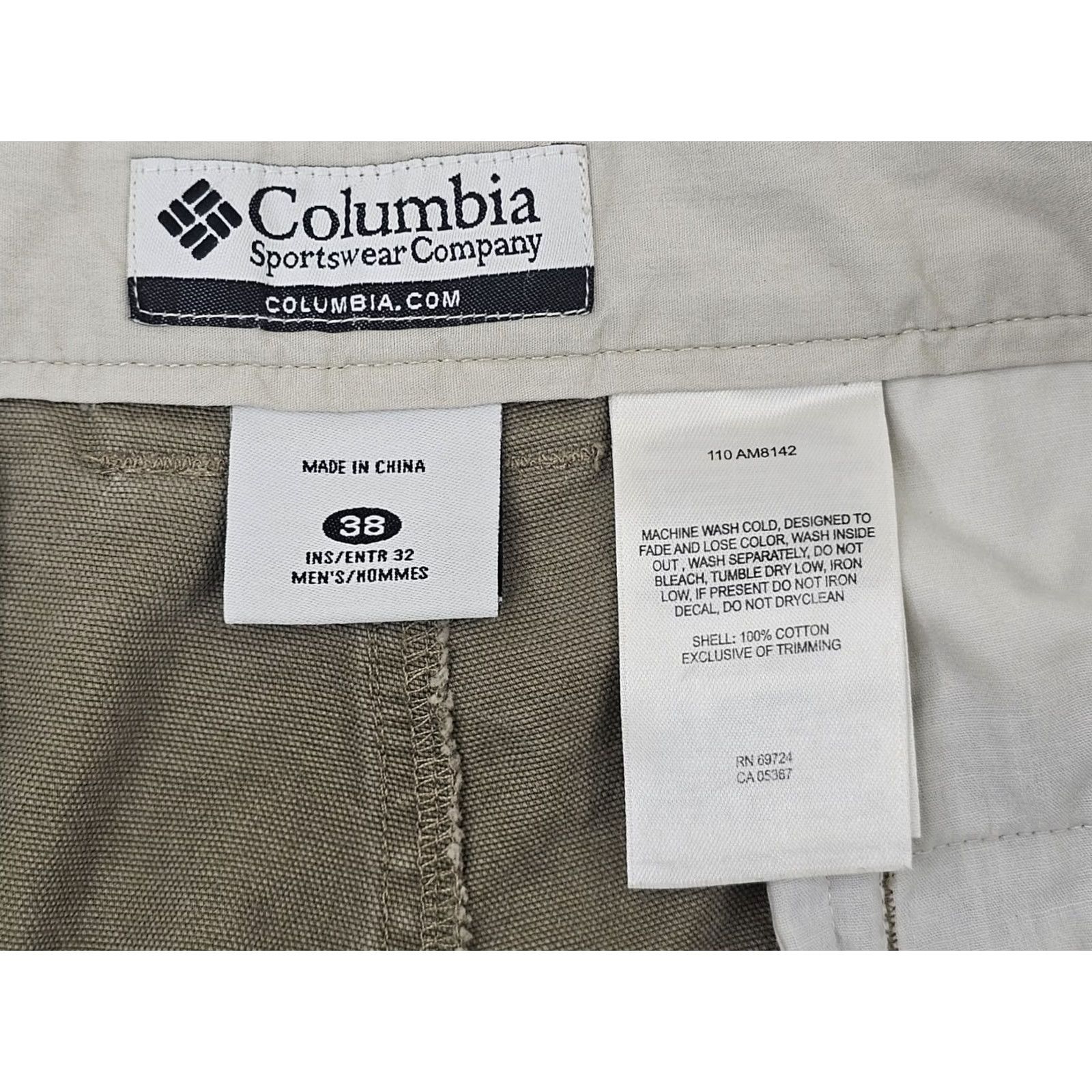 Vintage Columbia Pants Mens 38x32 Casual Active Outdoor Twill Straight Leg Flat Front Brown Cotton KS EUC Size US 38 / EU 54 - 7 Thumbnail