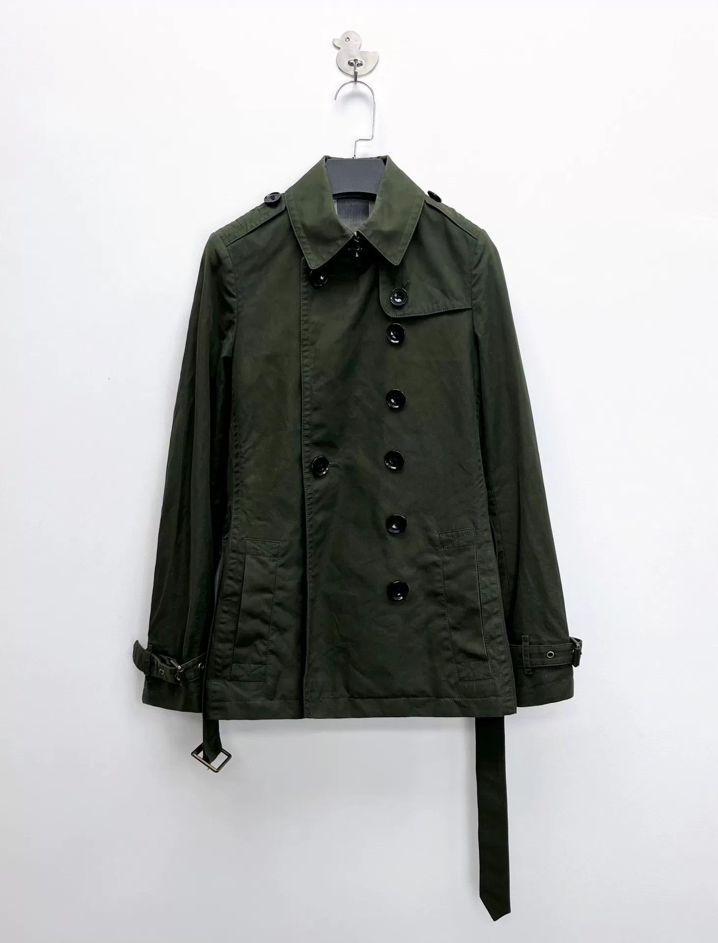 Burberry burberry green double-breasted short coat Size XS / US 0-2 / IT 36-38 - 1 Thumbnail
