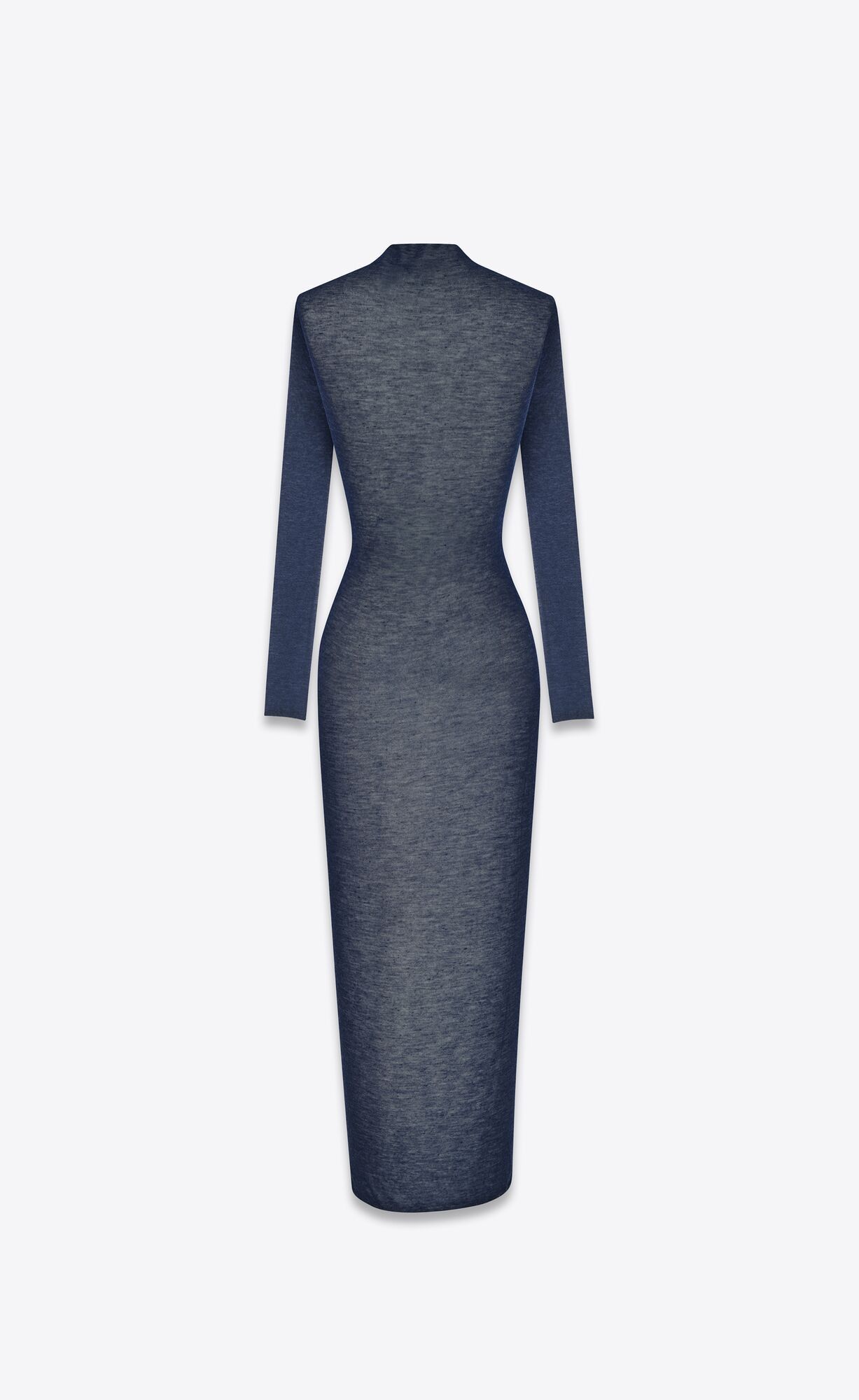 Saint Laurent Paris o1s1wg111024 Long Dress In Viscose And Wool in Blue Size M / US 6-8 / IT 42-44 - 2 Thumbnail
