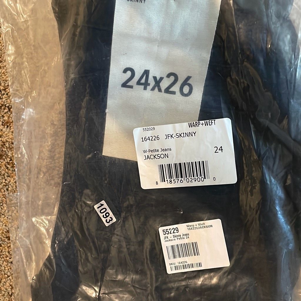 Warpweft Company Warp + Weft Womens Jeans Petite 24 JFK Skinny Black Goth Mod Size 24" / US 00 / IT 34 - 5 Thumbnail