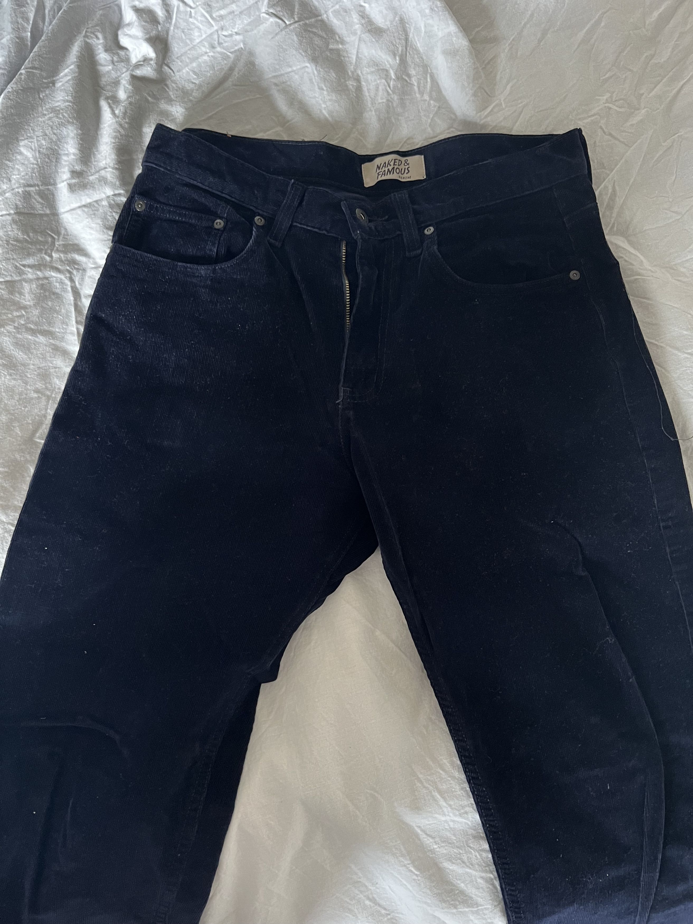 Naked & Famous Easy Guy - Comfort Cords, Navy Size US 32 / EU 48 - 1 Thumbnail