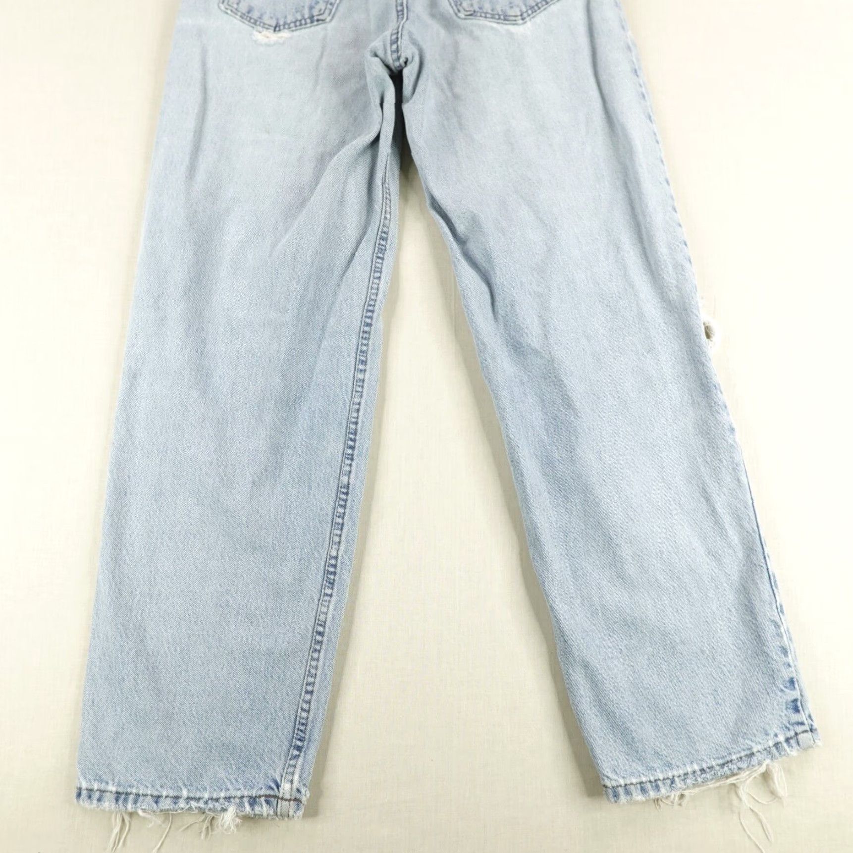 Levi's VINTAGE Levi's Jeans Men's 32x31 Denim Straight Fit 90s Blue Distressed Pleated Baggy Size US 31 - 7 Thumbnail