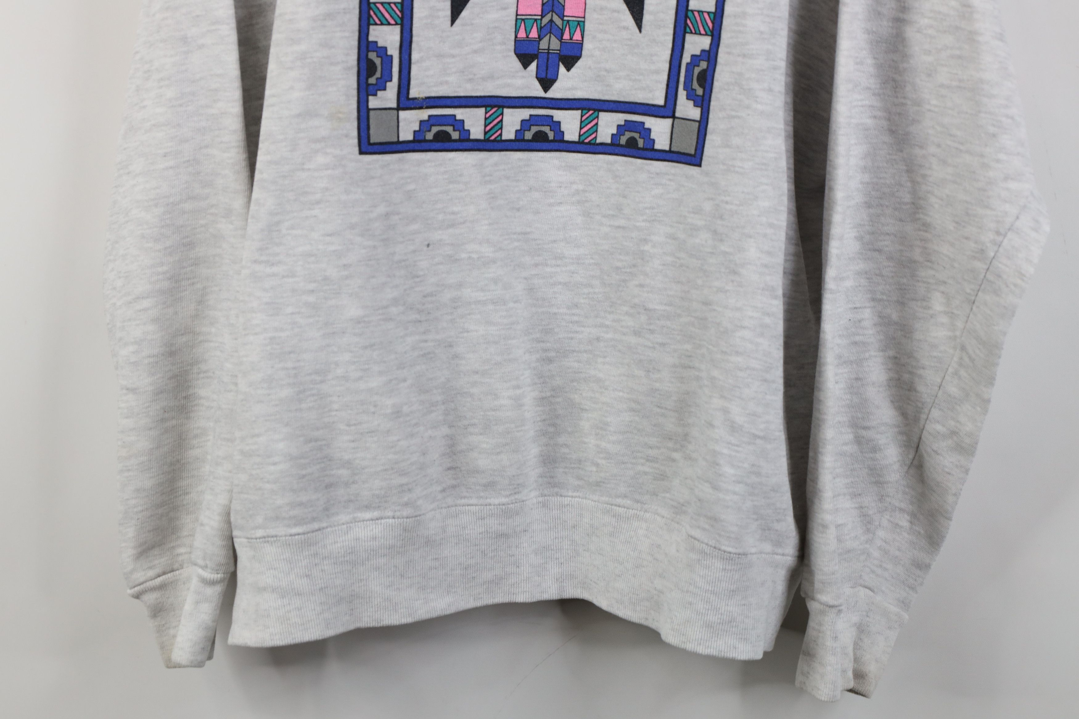 Vintage Vintage 90s Streetwear Southwestern Tribal Sweatshirt Size XXL / US 16-18 / IT 52-54 - 3 Thumbnail