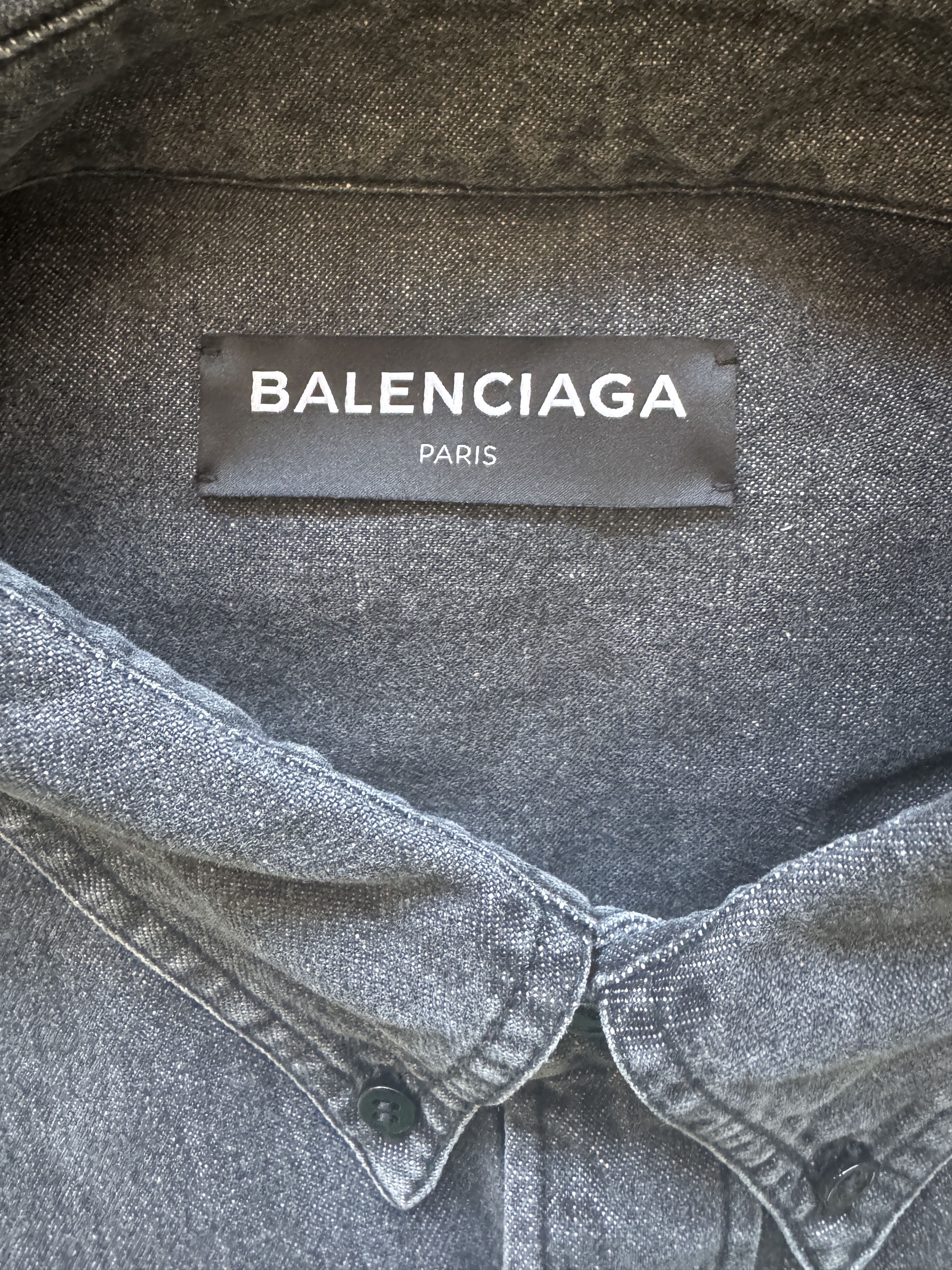 Balenciaga “Europe” Distressed Denim Vest Size US L / EU 52-54 / 3 - 6 Thumbnail
