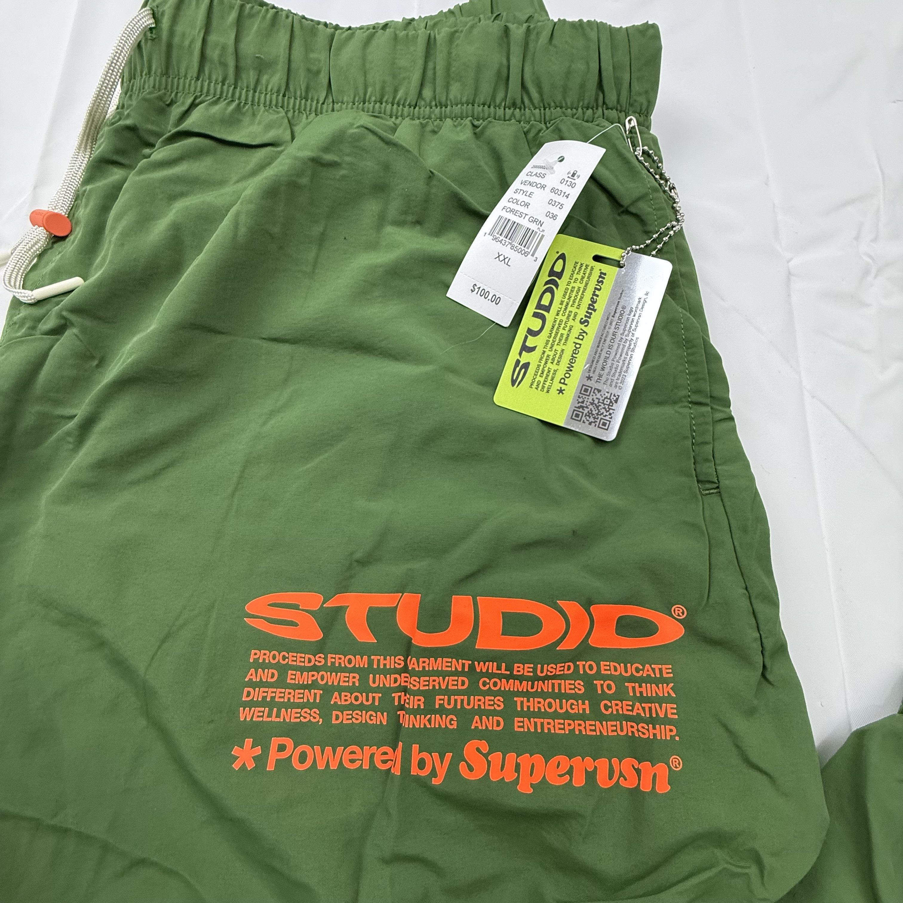 Supervsn Studio Powered by Supervsn Mens Nylon Track Jogger Pants Size US 41 - 3 Thumbnail