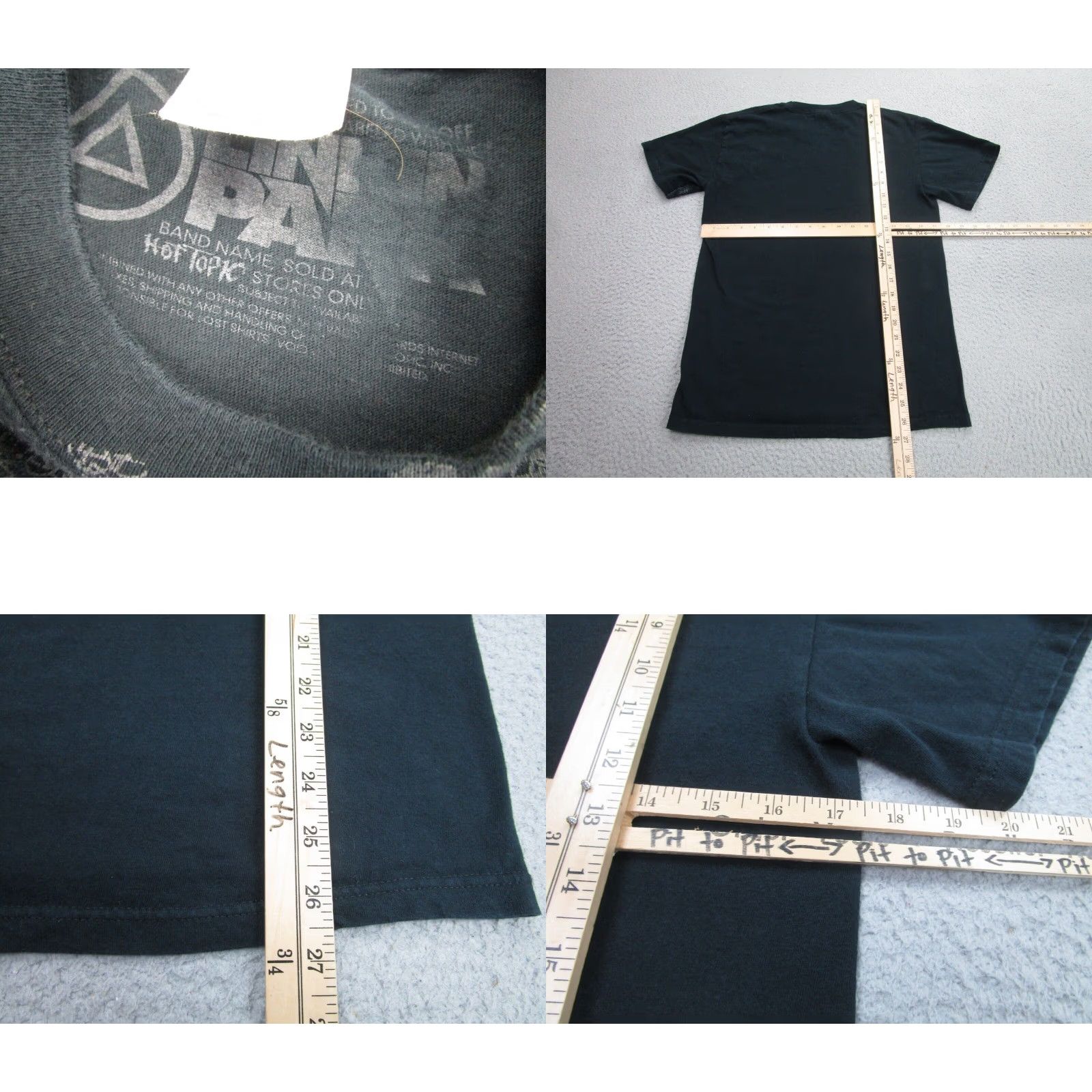 Hot Topic VINTAGE Linkin Park T-Shirt Mens Small Black Punk AOP All Over Print Y2K Size US S / EU 44-46 / 1 - 8 Thumbnail