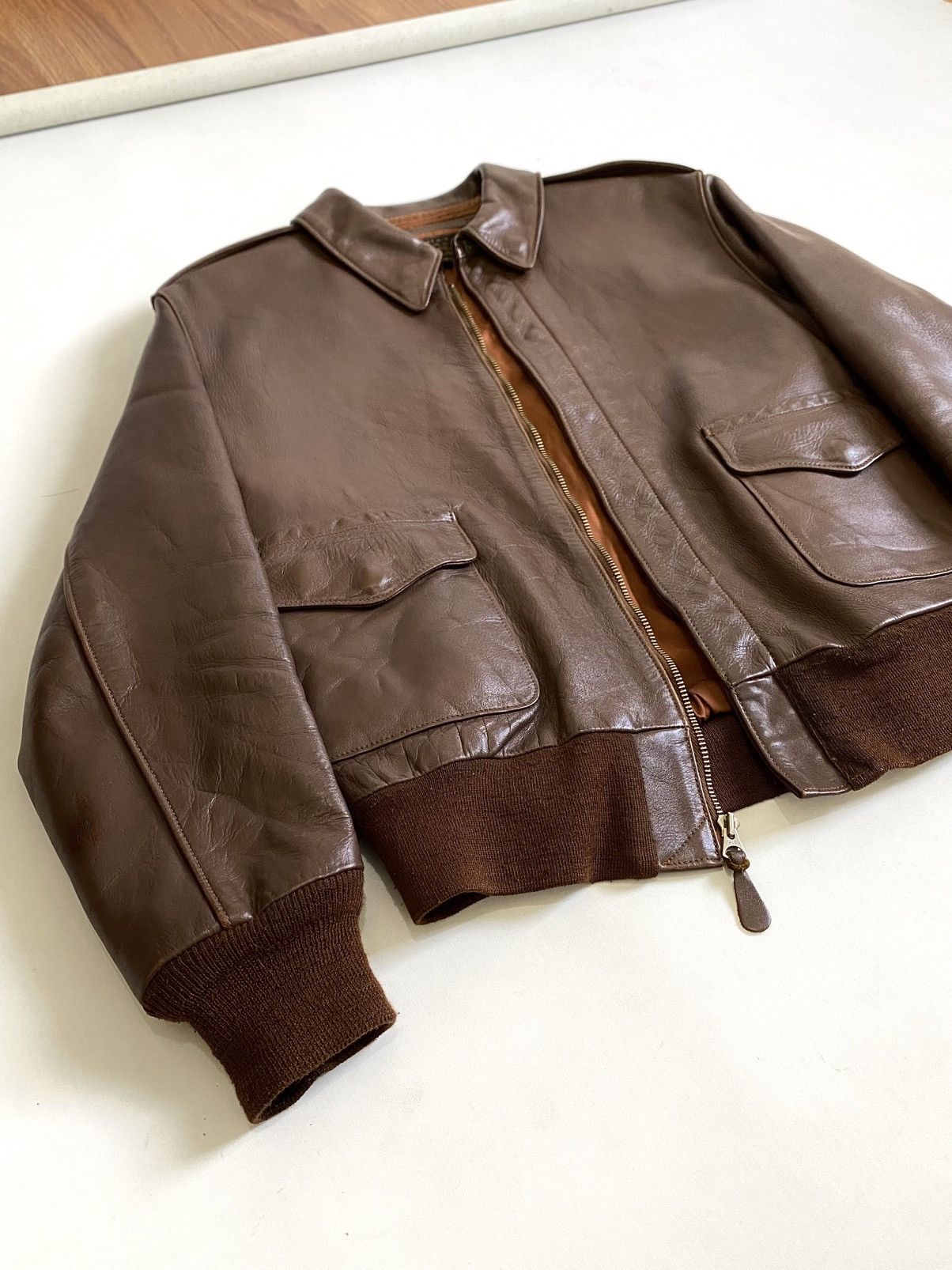 Buzz Rickson's Buzz Ricksons A-2 Army Air Force Flight Jacket WWII 🇺🇸 Size US M / EU 48-50 / 2 - 3 Thumbnail