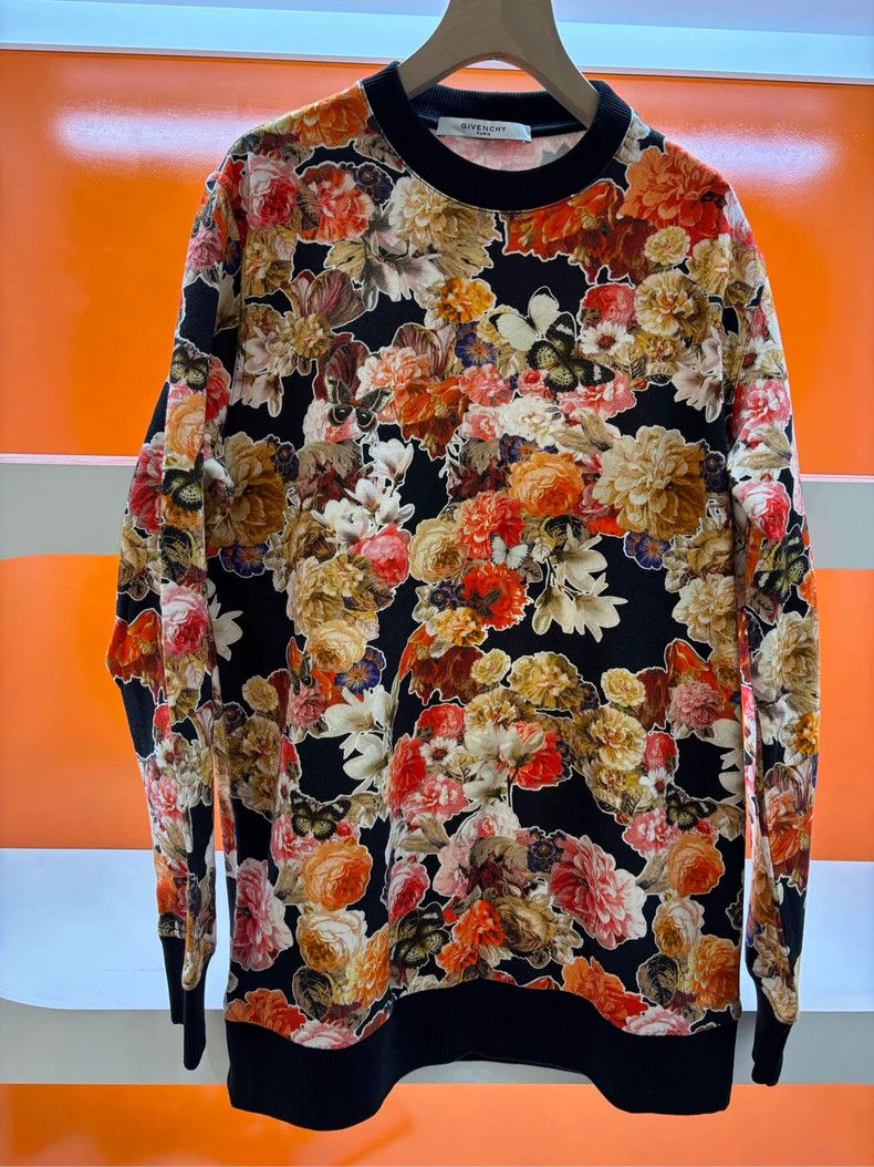 Givenchy Givenchy Flower Full Print Hoodie Size US S / EU 44-46 / 1 - 1 Thumbnail