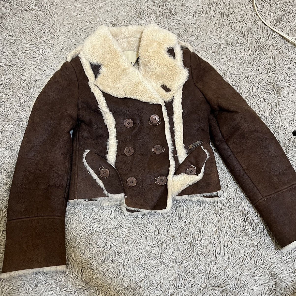 John Galliano 2000's John Galliano Shearling Sherpa Jacket Size S / US 4 / IT 40 - 18 Thumbnail