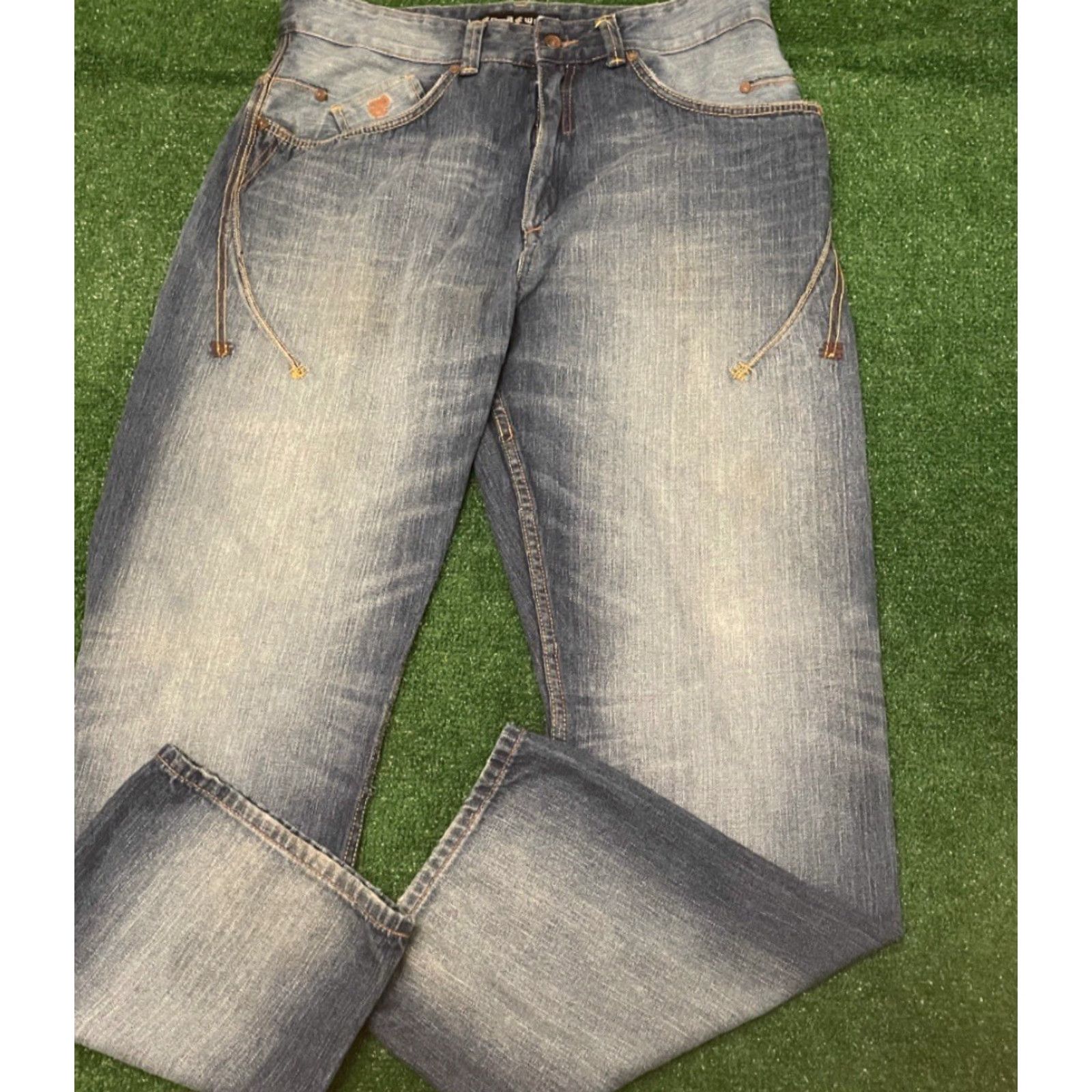 Rocawear VINTAGE Rocawear Baggy Jeans Mens Size 36 Wide-Leg Pockets Logo Grunge Skater Y2K 90s Hip Hop Mens Size US 36 / EU 52 - 3 Thumbnail