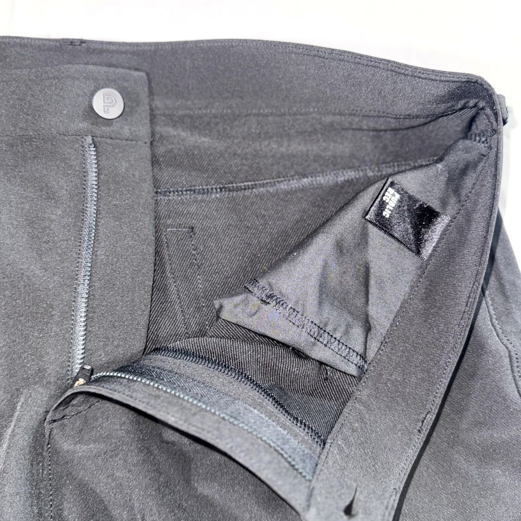 Vintage Public Rec Pants Mens 34x32 Black Slim Chino Tapered 5-Pocket Logo Zipper Casual Travel Modern Size US 34 / EU 50 - 3 Thumbnail