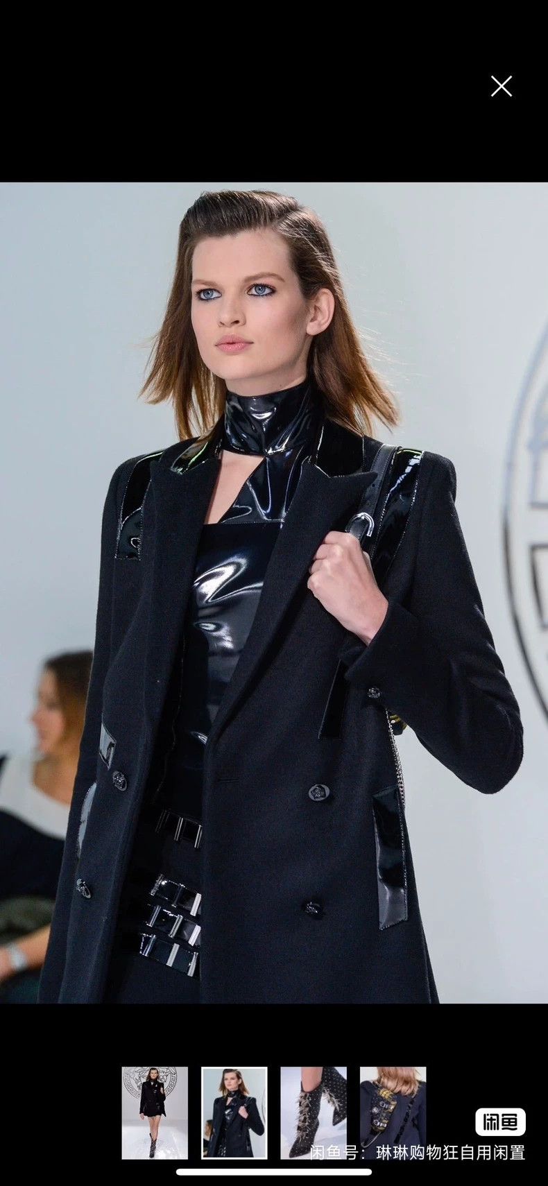 Versace Versace Wool and cashmere patchwork coat coat Size M / US 6-8 / IT 42-44 - 2 Thumbnail