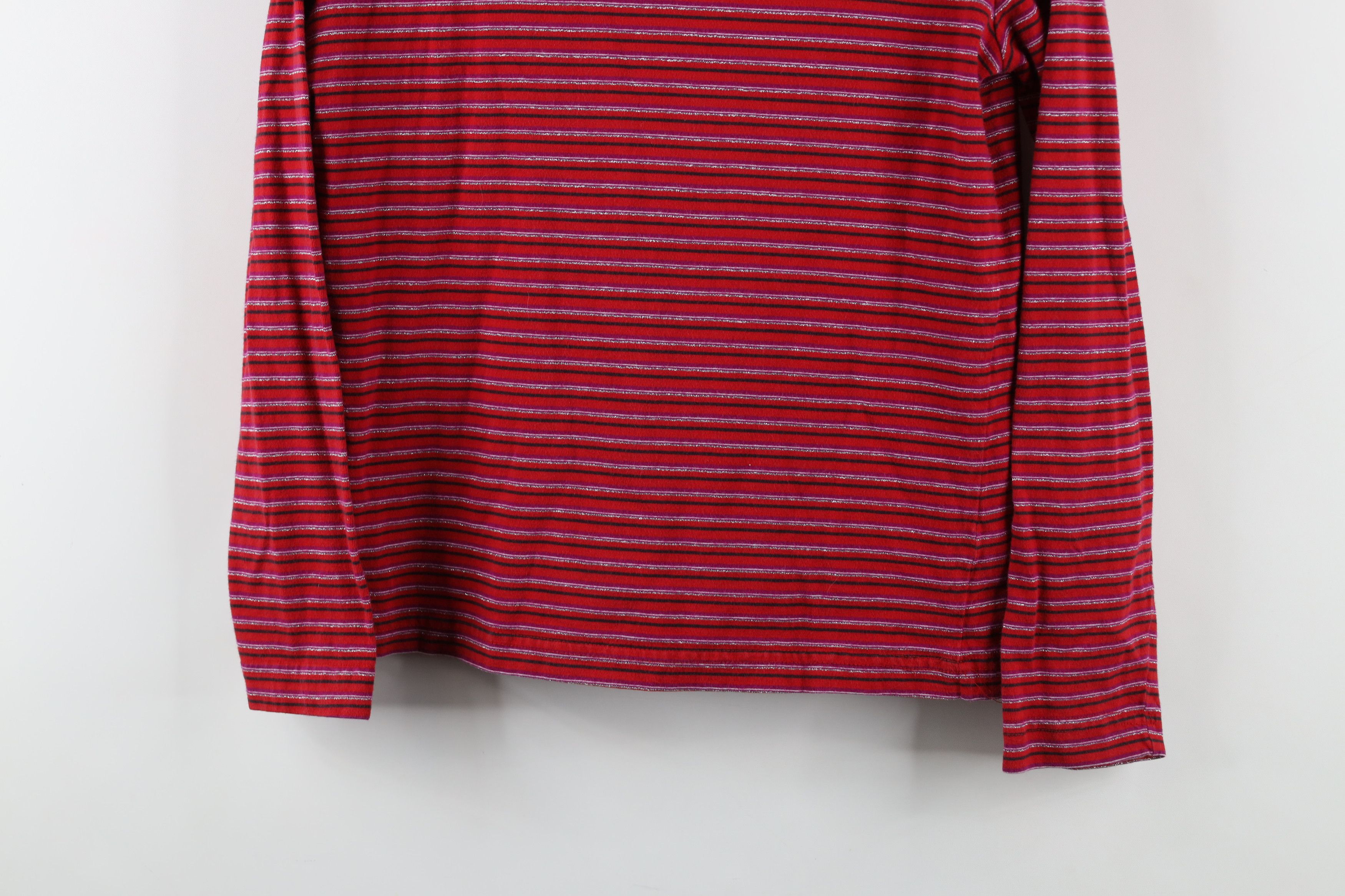 Vintage Vintage 90s Streetwear Striped Mock Neck Long Sleeve T-Shirt Size US S / EU 44-46 / 1 - 3 Thumbnail