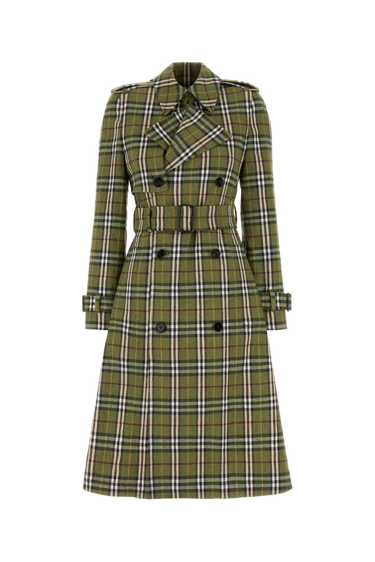Burberry Embroidered Stretch Linen Trench Coat Size XS / US 0-2 / IT 36-38 - 1 Thumbnail