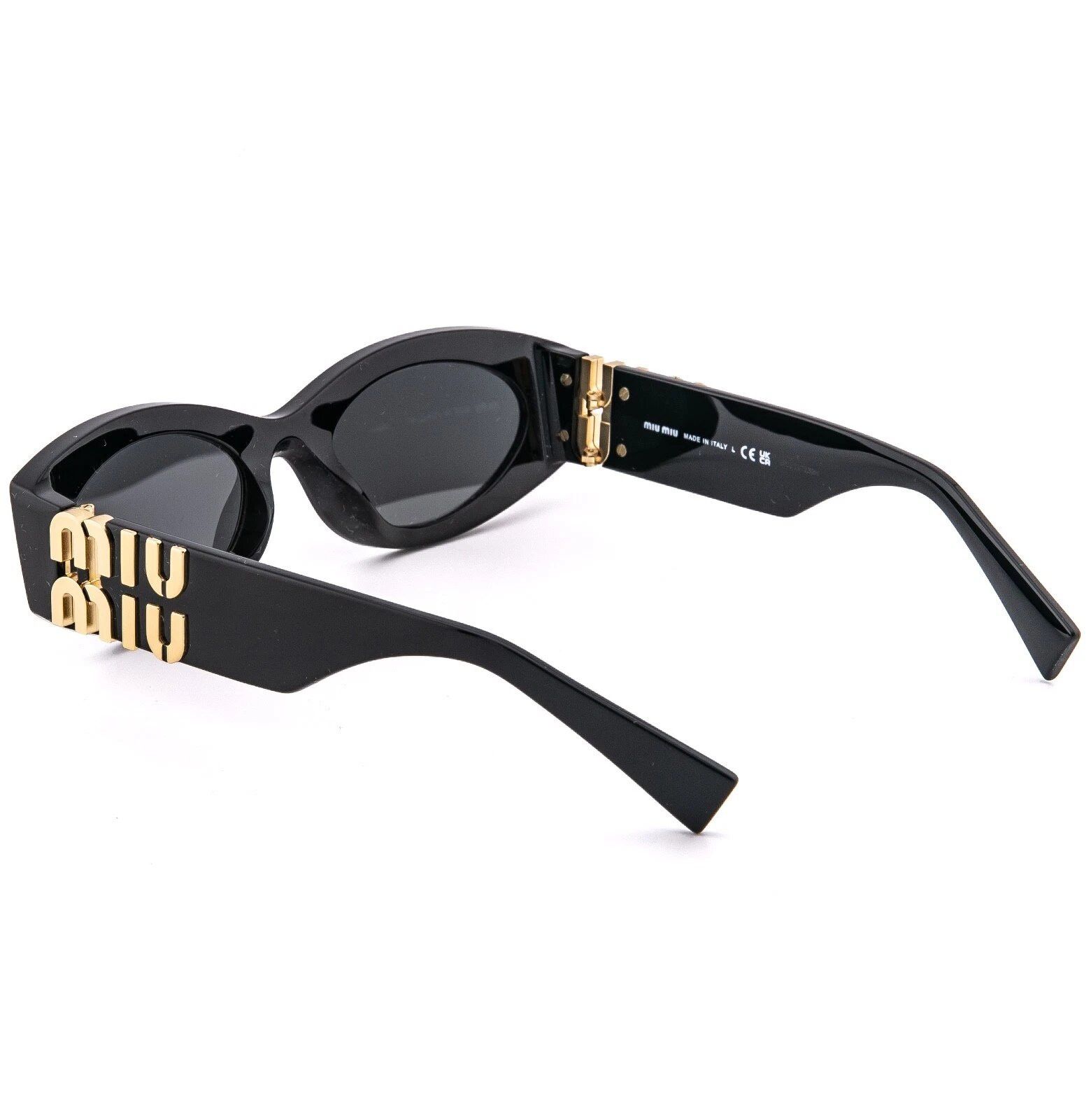 Miu Miu MIU MIU GLIMPSE LOGO MU11WS Black Logo Geometric Luxury 11W Size ONE SIZE - 4 Thumbnail
