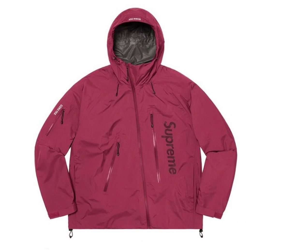 image of Supreme Gore-Tex Paclite Shell Jacket in Red, Men's (Size XL)