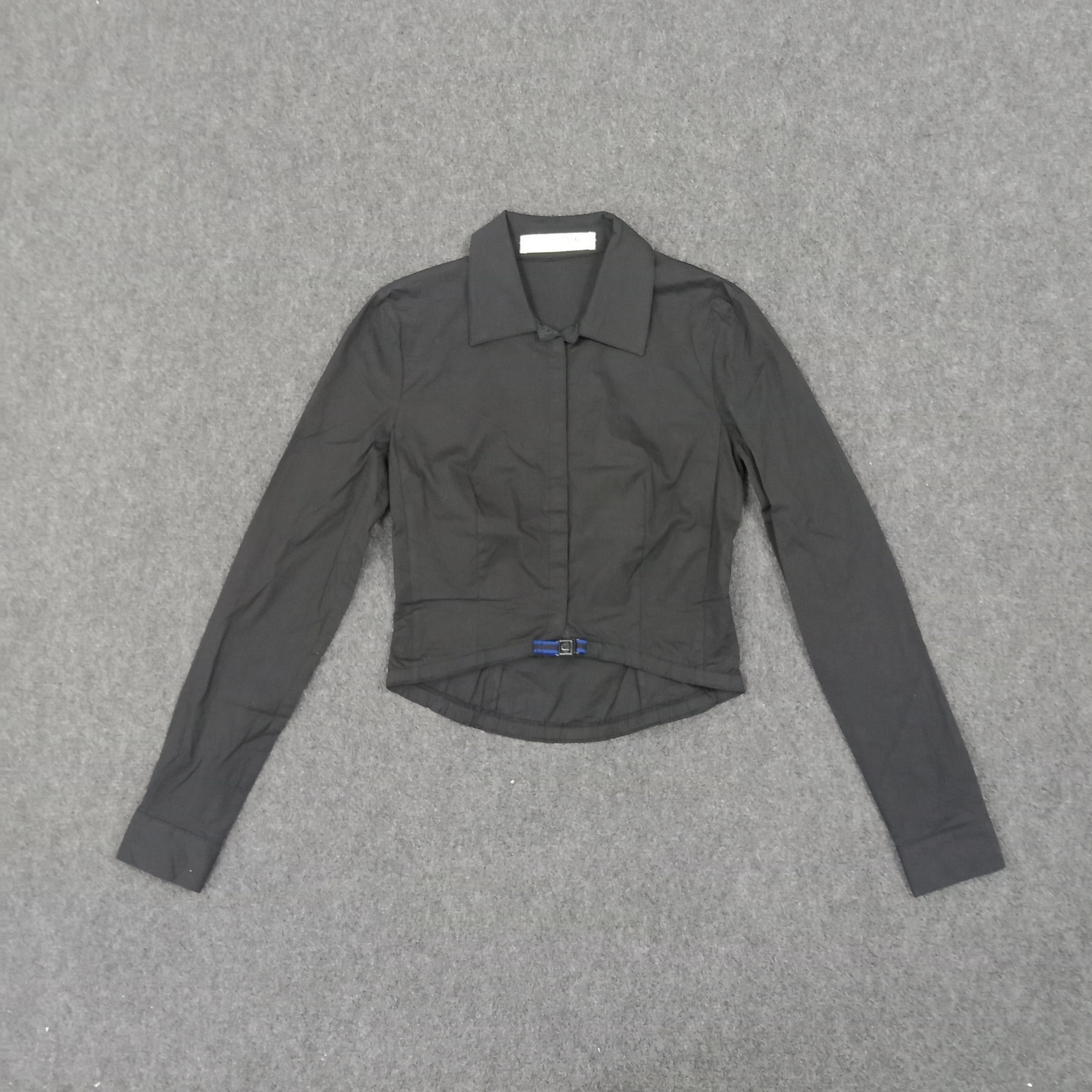 Miu Miu × Vintage Miu Miu Fashion Designer Crop Shirt Button Up Size XXS / US 00 / IT 34 - 1 Thumbnail