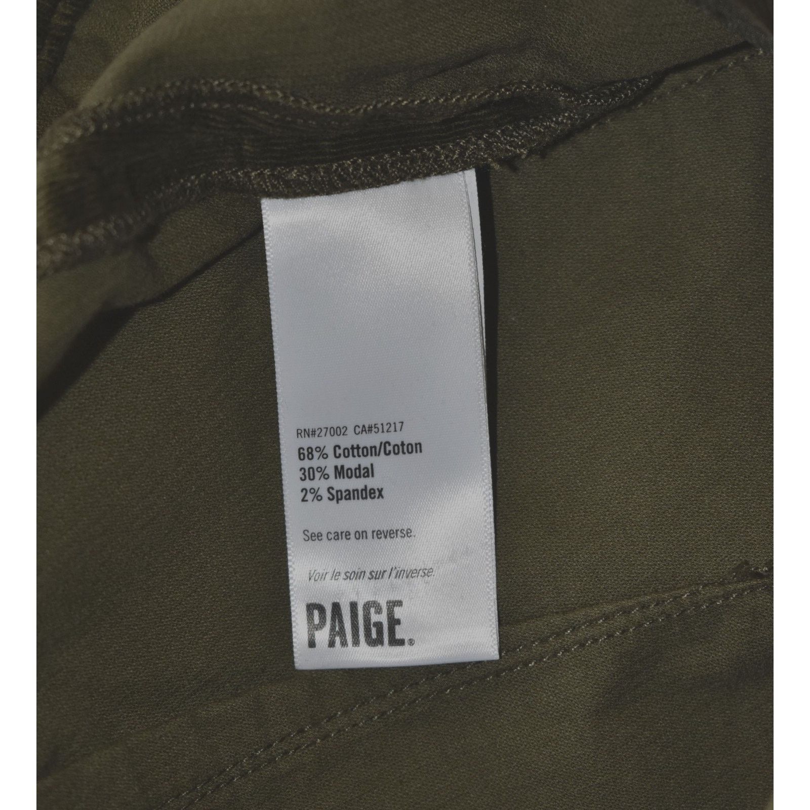 Paige NWOT PAIGE Dark Olive Corduroy Straight Ankle Jumpsuit Sz 4 Size 27" / US 4 / IT 40 - 7 Thumbnail
