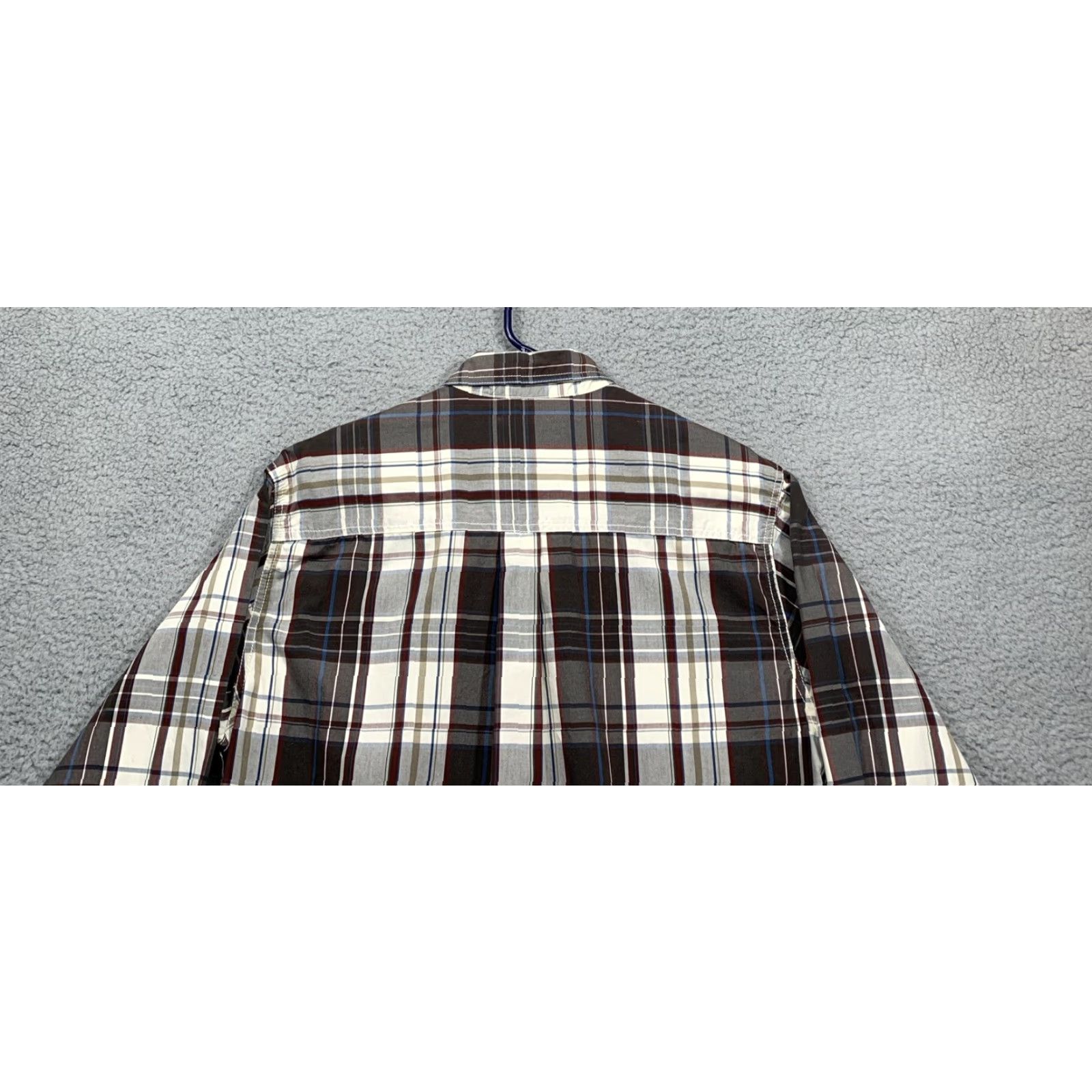 Vintage RUFF HEWN Men’s Long Sleeve Shirt Button-Up Brown/Cream Plaid Size L Size US L / EU 52-54 / 3 - 5 Thumbnail