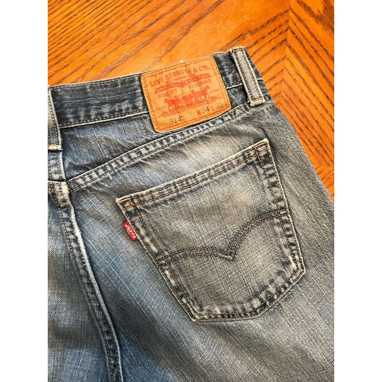 Levi's levis 514 jeans 34x32 pants blue denim cotton Size US 34 / EU 50 - 5 Thumbnail