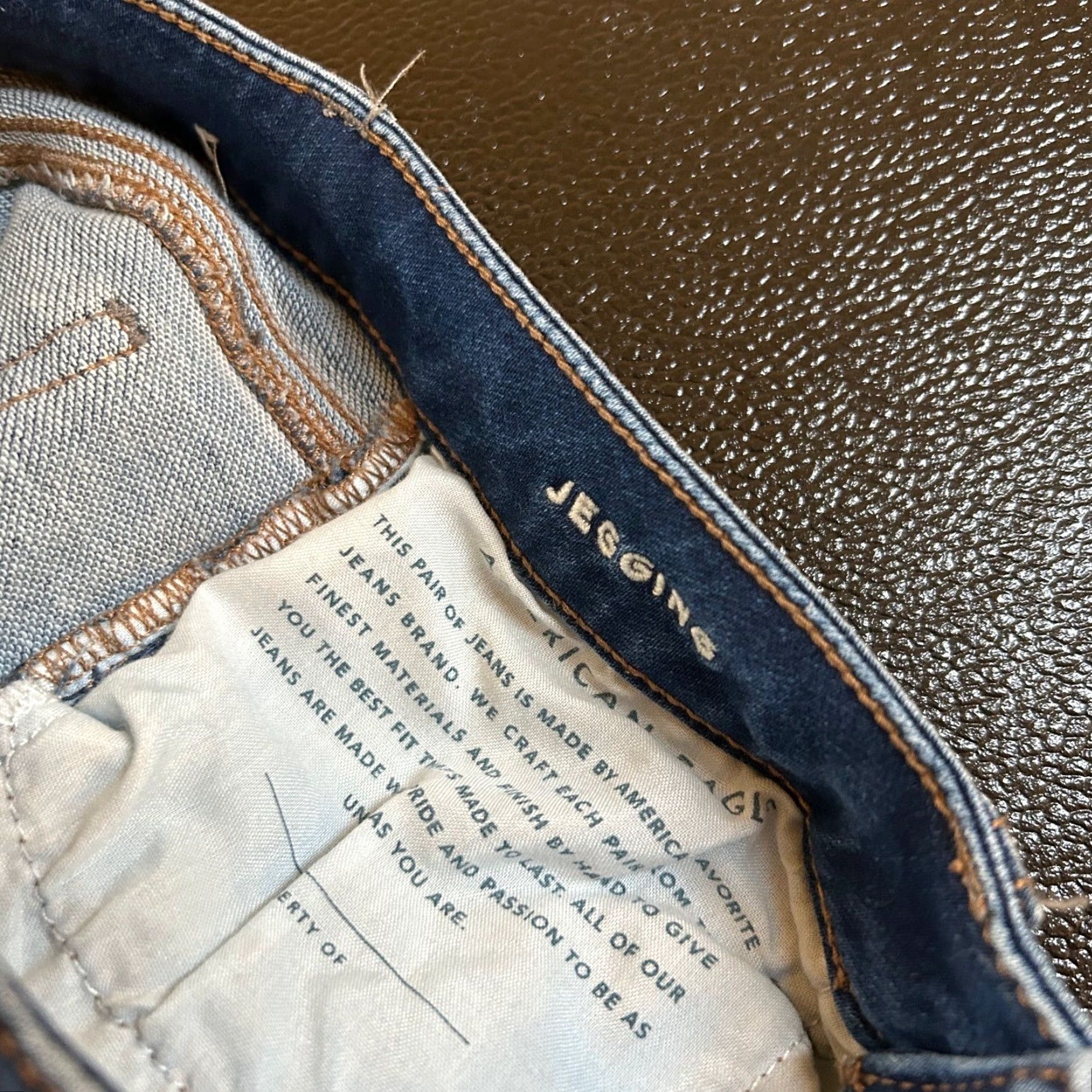 Vintage American Eagle Denim Jeggings Jeans Distressed Dark Wash Stretch Womens 2 26x27" Jeans Blue Slim Pockets Zipper Button 90s? Size 26" / US 2 / IT 38 - 3 Thumbnail