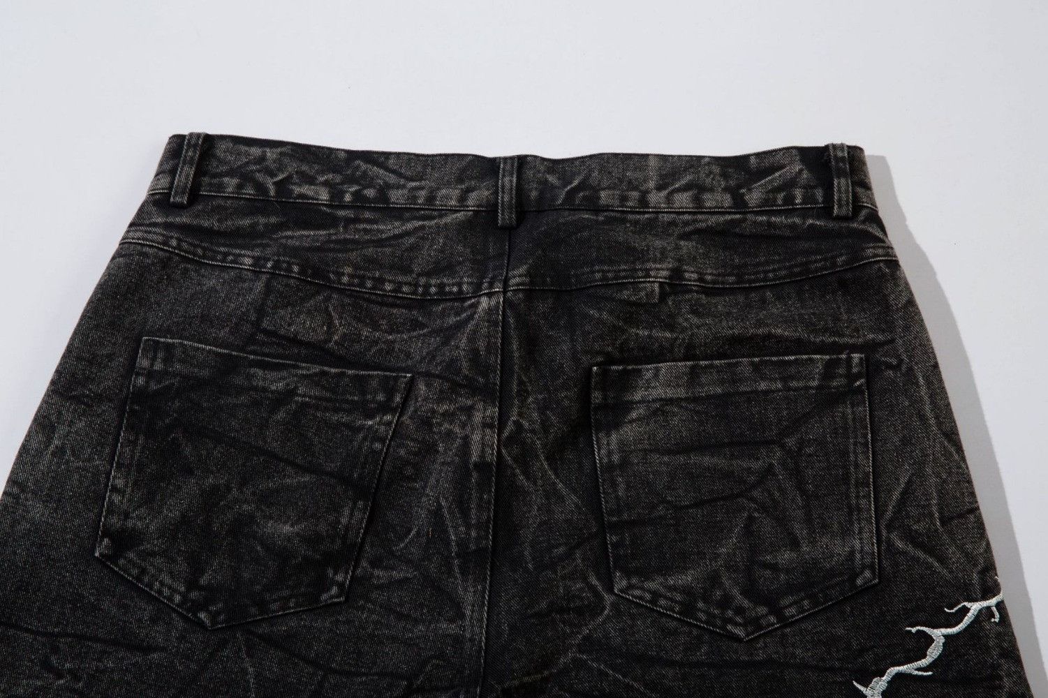 Japanese Brand × Jean Lightning Embroidered Casual Jeans Size US 34 / EU 50 - 5 Thumbnail