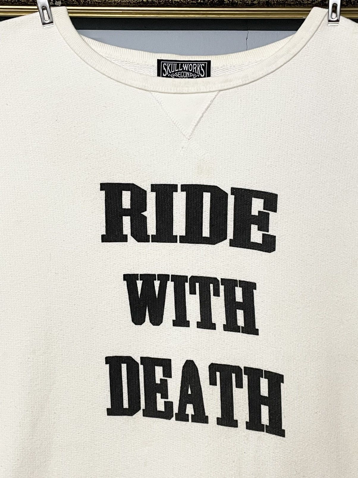 Japanese Brand Vintage Japan Designer Skull Works ‘Ride With Death’ Sweat Size US L / EU 52-54 / 3 - 3 Thumbnail