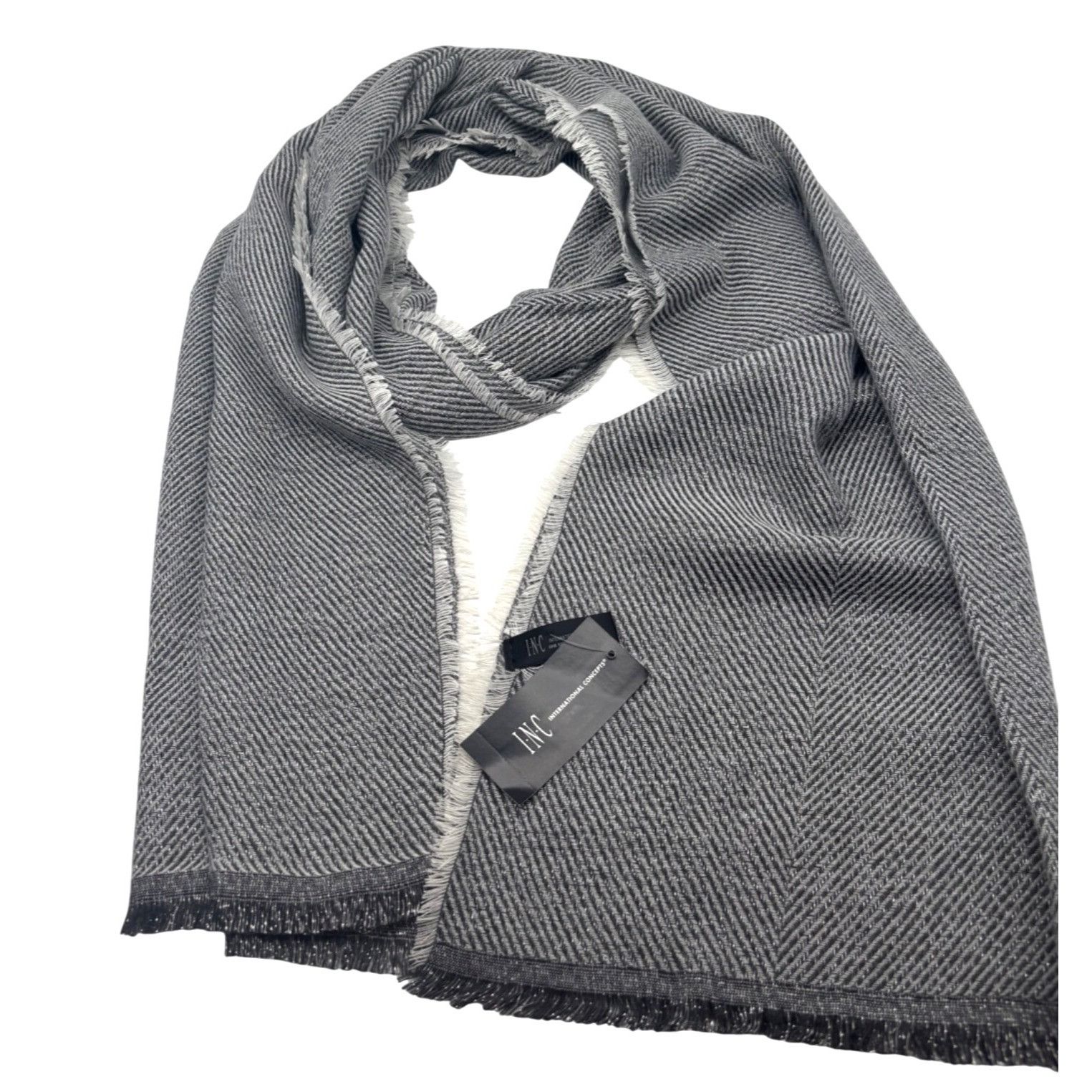 Other Inc International Concepts Two-Tone Shine Scarf/ Wrap, Black Size ONE SIZE - 1 Thumbnail