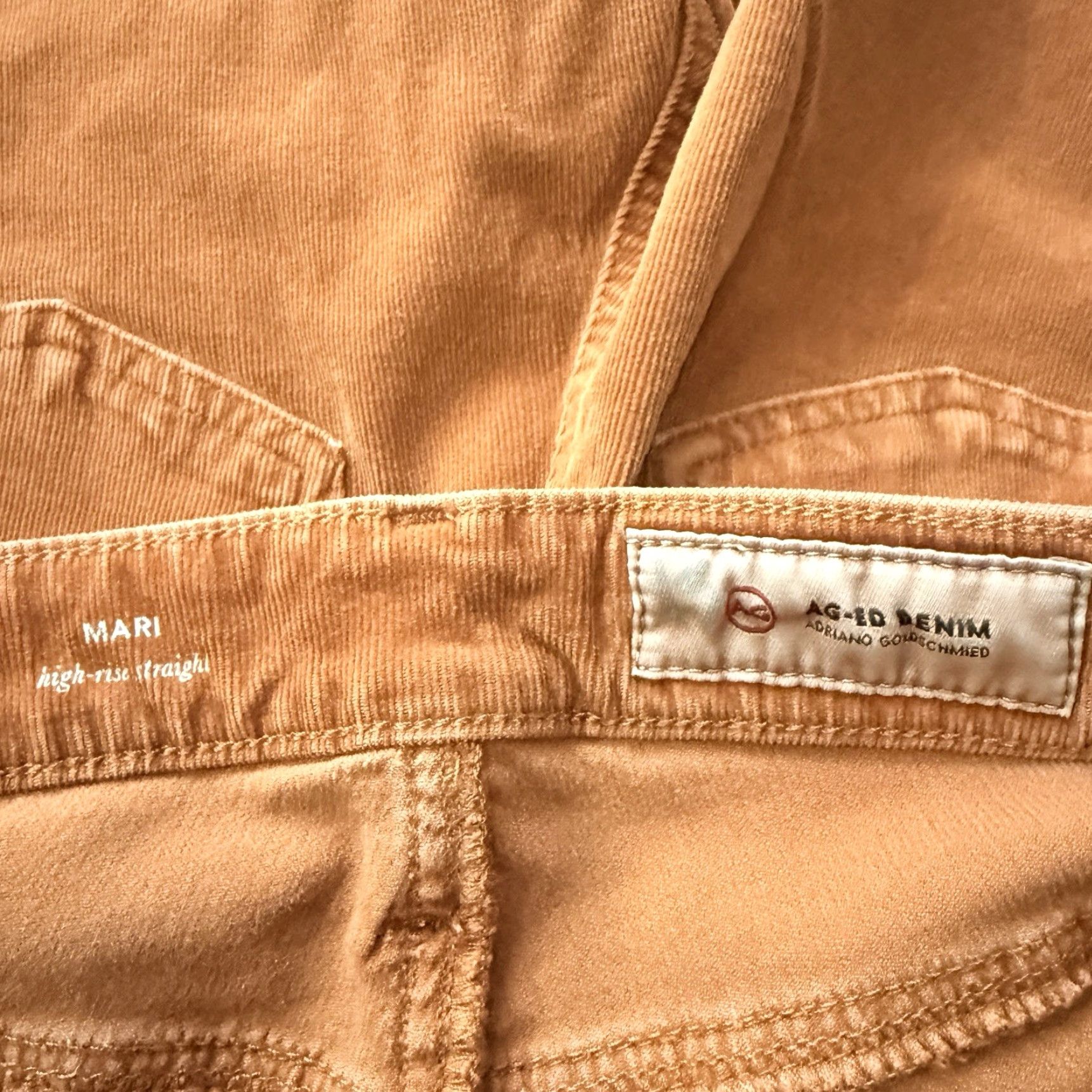Vintage Adriano Goldschmied The Mari High Rise Straight Corduroy Pants 28R x 30 Burnt Orange Women Pants Straight Size 28" / US 6 / IT 42 - 4 Thumbnail