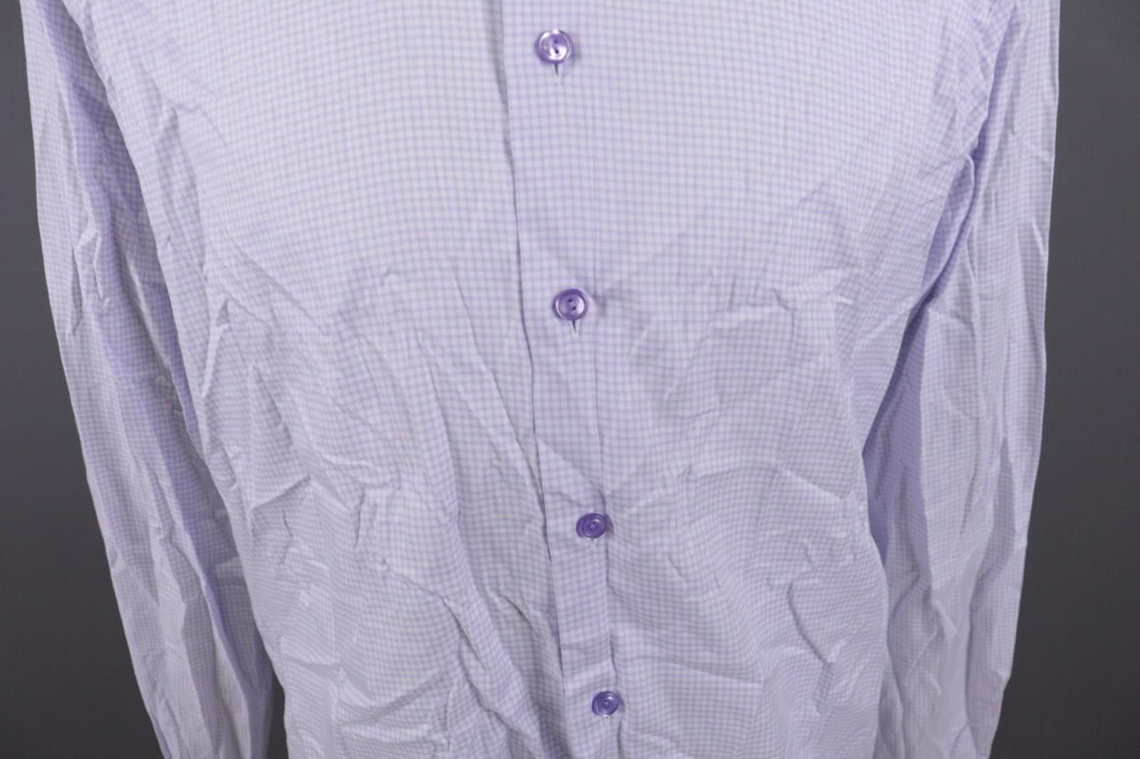 Eton Eton Contemporary Fit Blue Check Twill Shirt Sz 43 / 17 Size US M / EU 48-50 / 2 - 4 Thumbnail