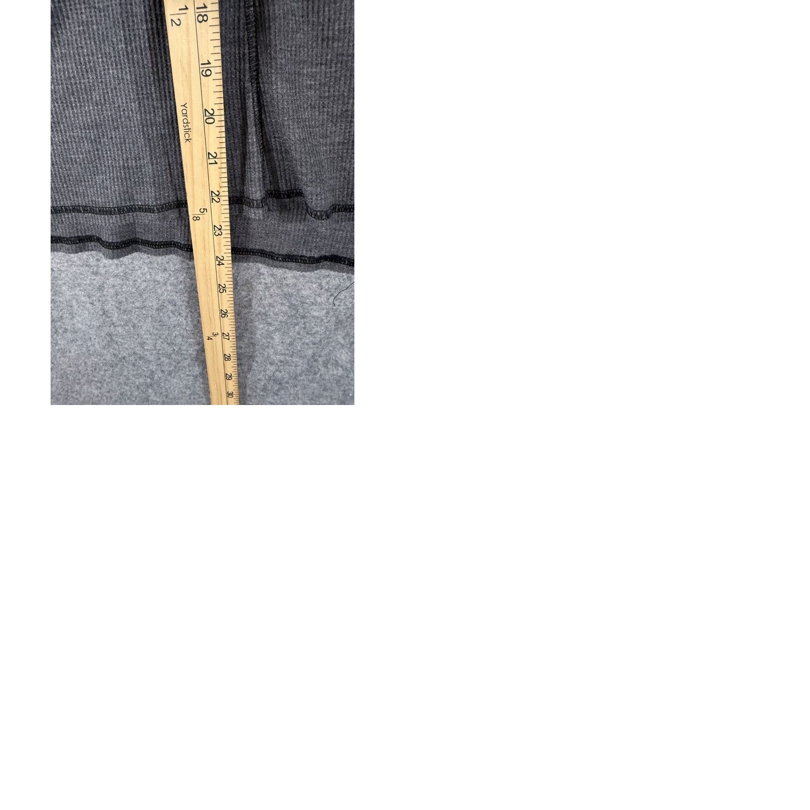 Free People Free People Thermal Top Womens M Gray Henley Neck Ribbon Details Long Sleeve Button Front Blouse Size M / US 6-8 / IT 42-44 - 9 Thumbnail